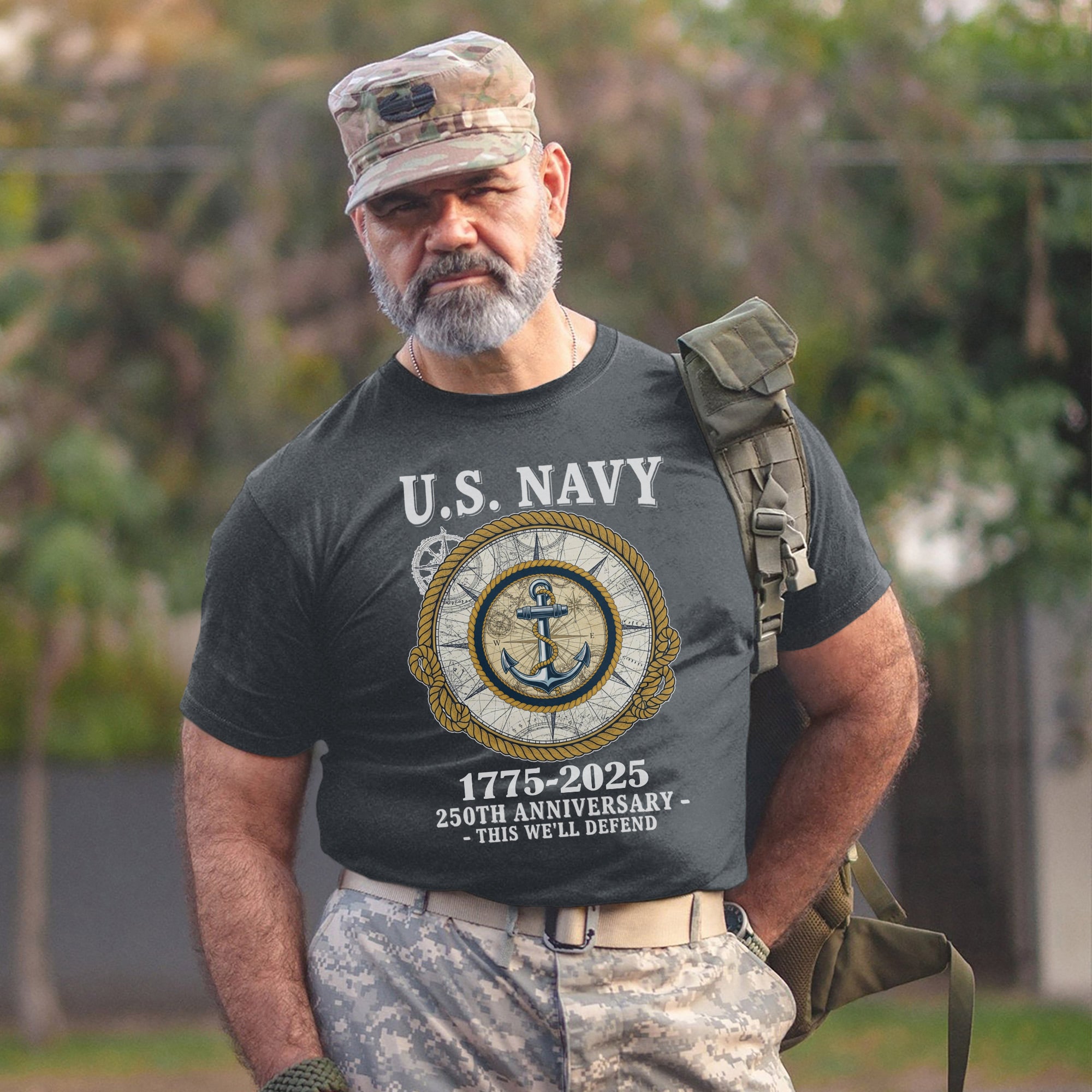 US Navy 250th Anniversary This We’ll Defend Military Veteran Patriotic Tribute T-Shirt