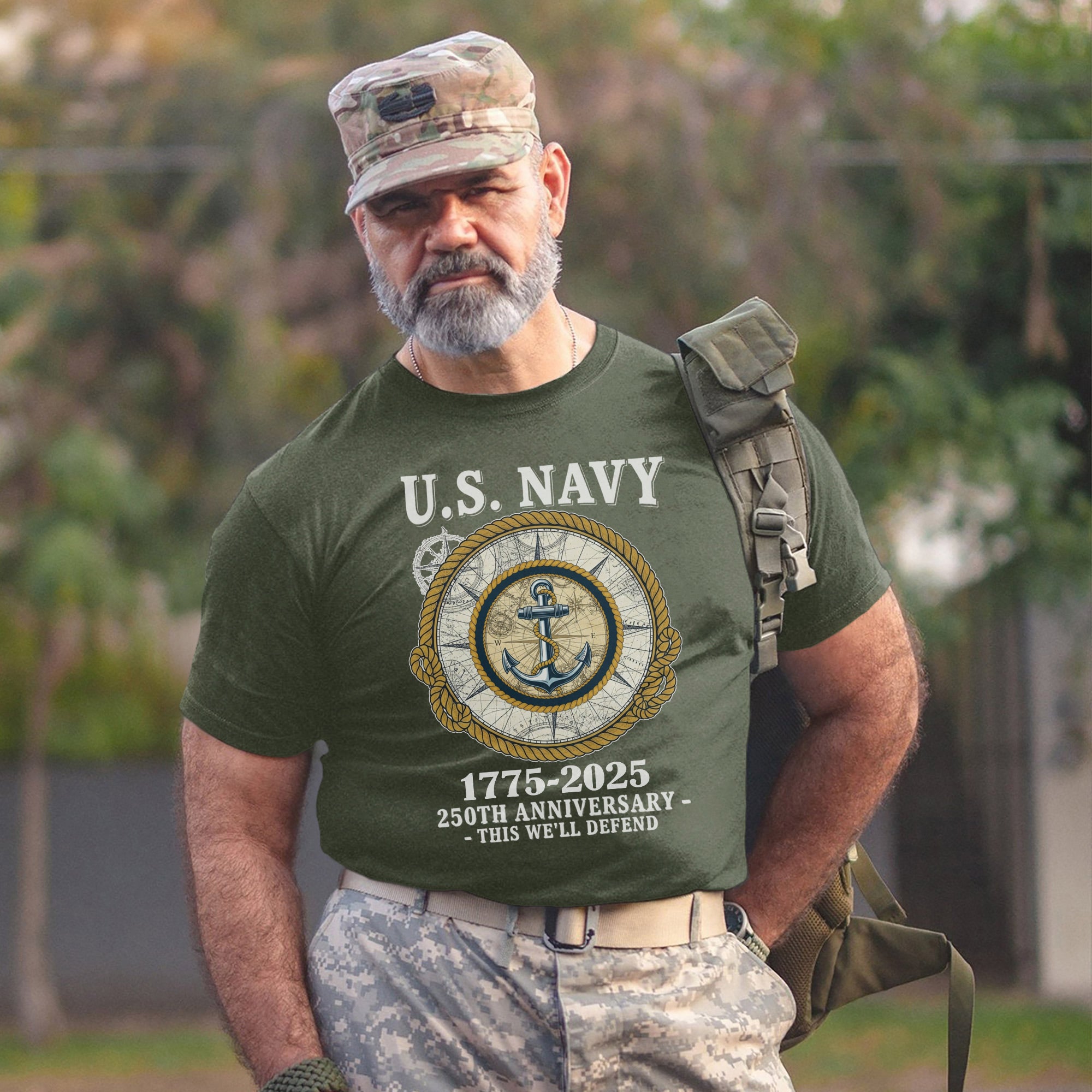 US Navy 250th Anniversary This We’ll Defend Military Veteran Patriotic Tribute T-Shirt