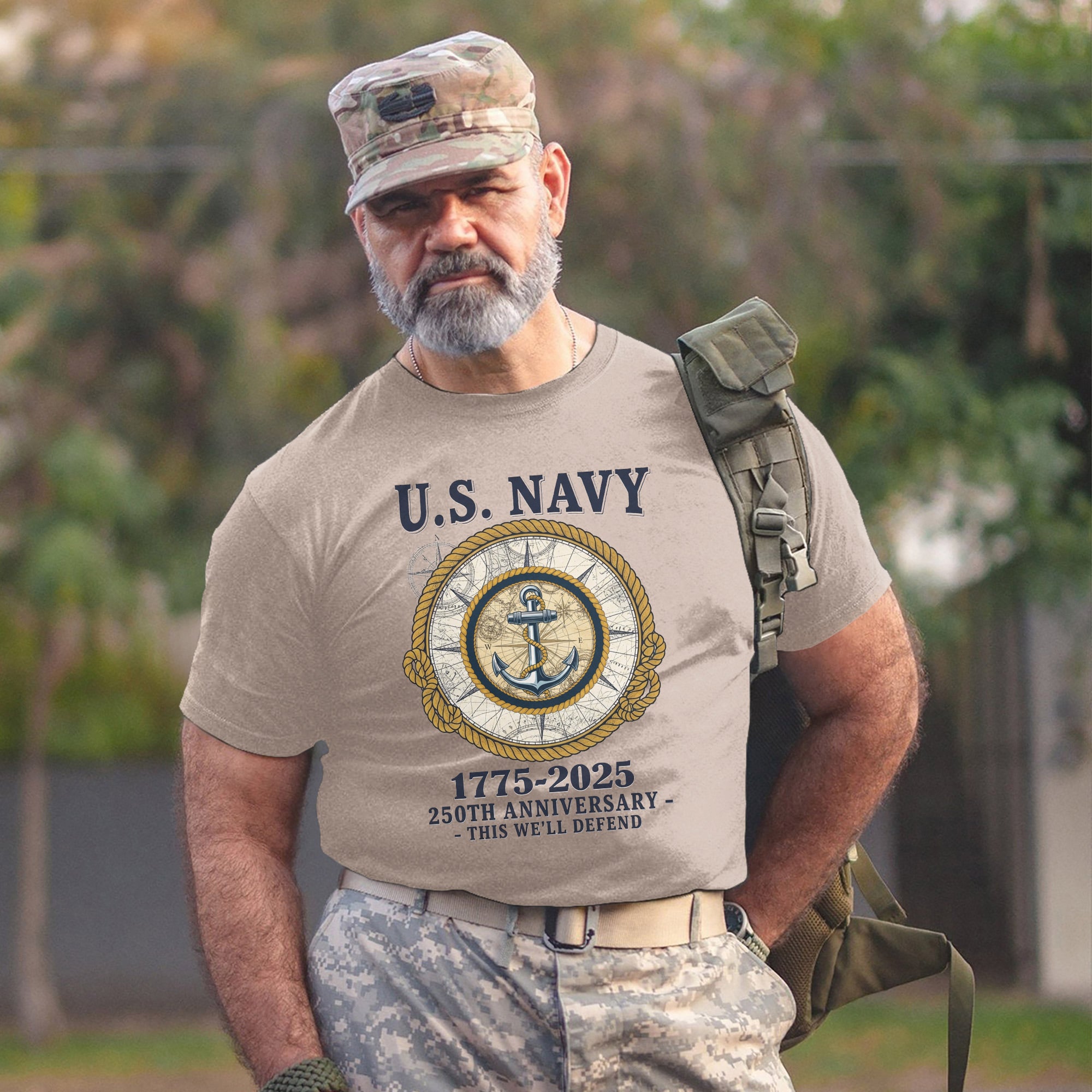 US Navy 250th Anniversary This We’ll Defend Military Veteran Patriotic Tribute T-Shirt