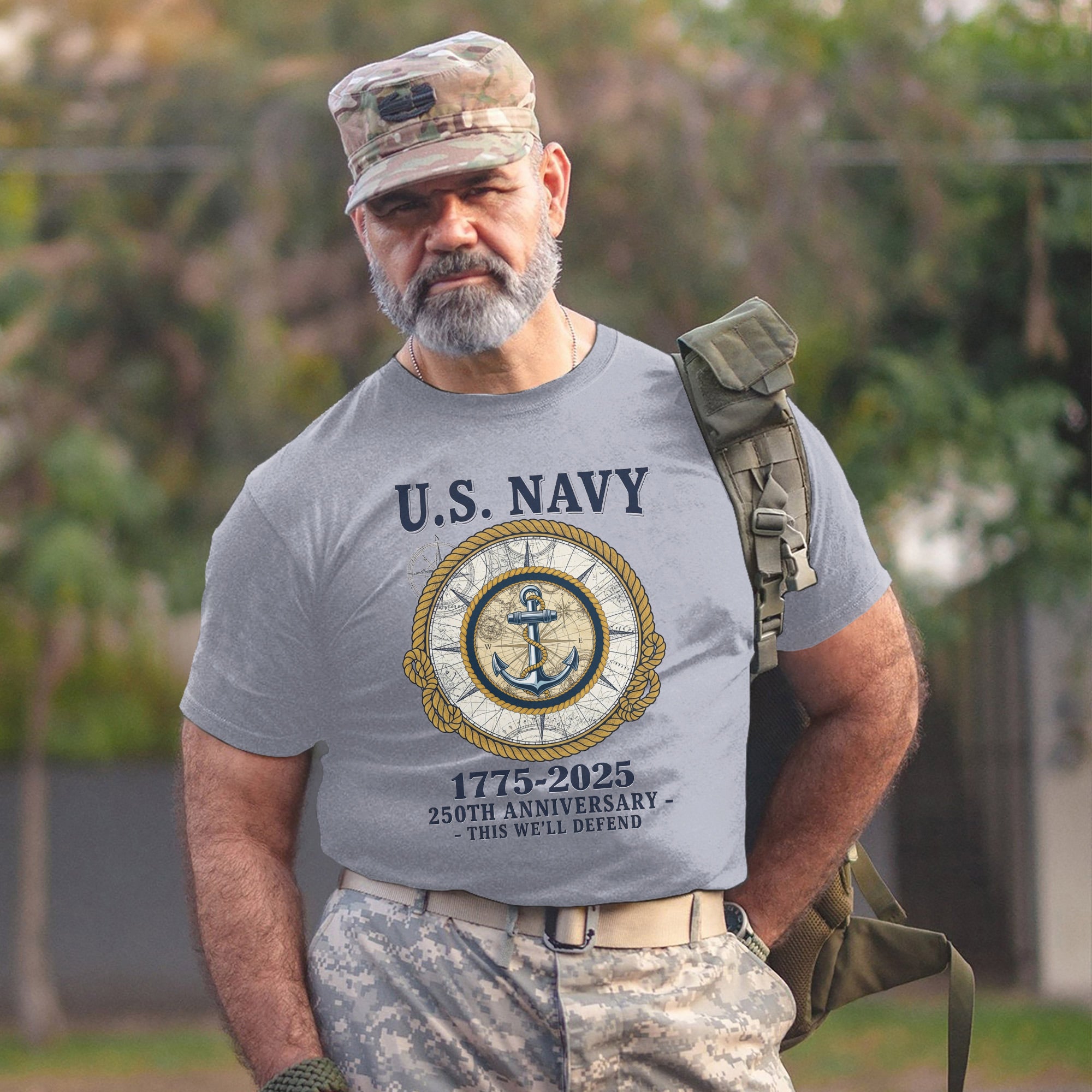 US Navy 250th Anniversary This We’ll Defend Military Veteran Patriotic Tribute T-Shirt