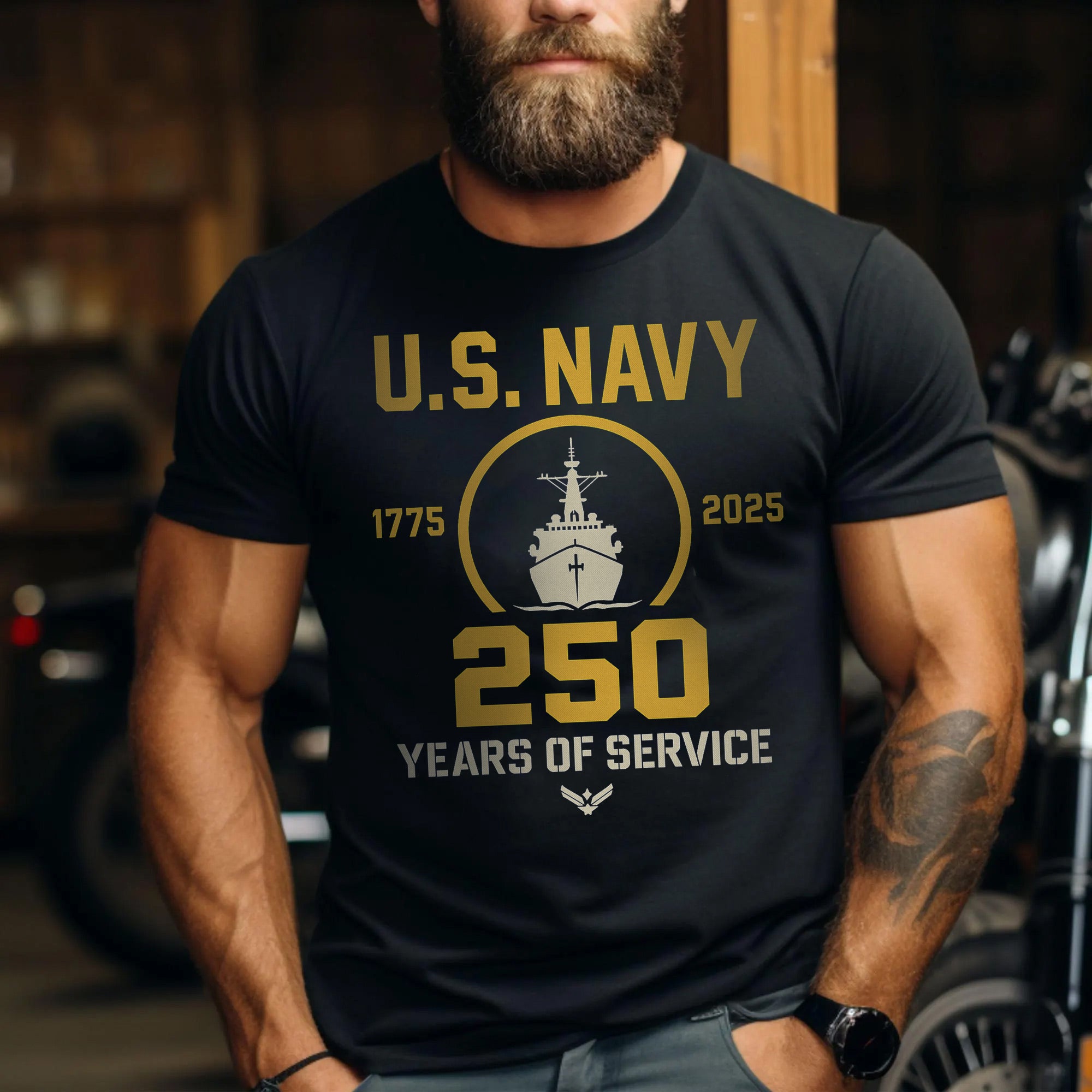1775–2025 250 Years of Service US Military Veteran Patriotic Tribute Honoring Sacrifice T-Shirt