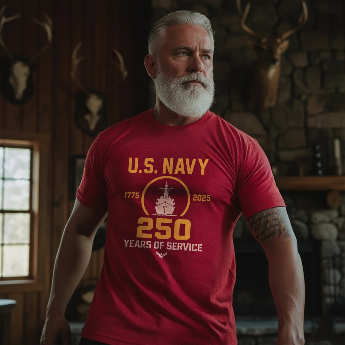 1775–2025 250 Years of Service US Military T-Shirt