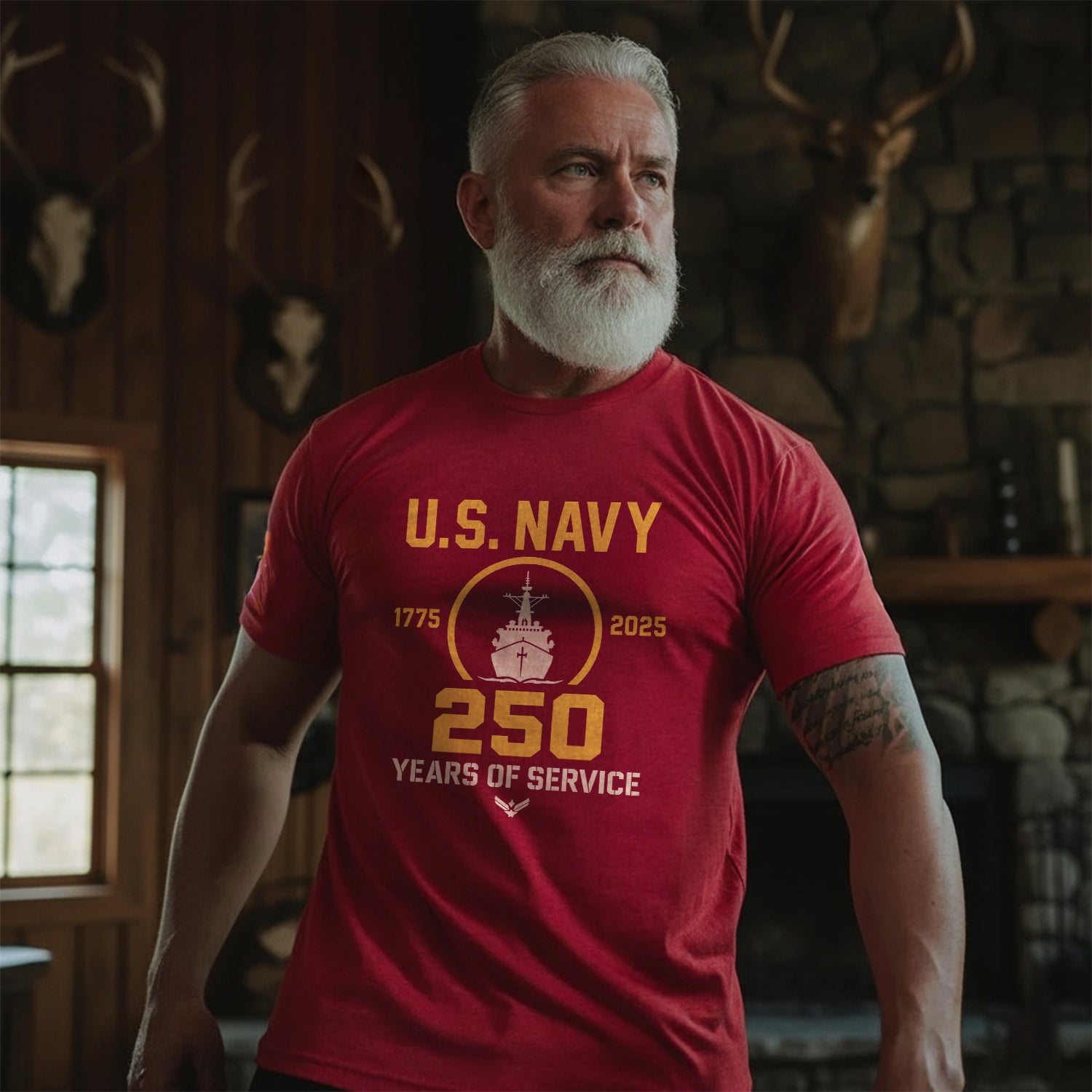 1775–2025 250 Years of Service US Military T-Shirt