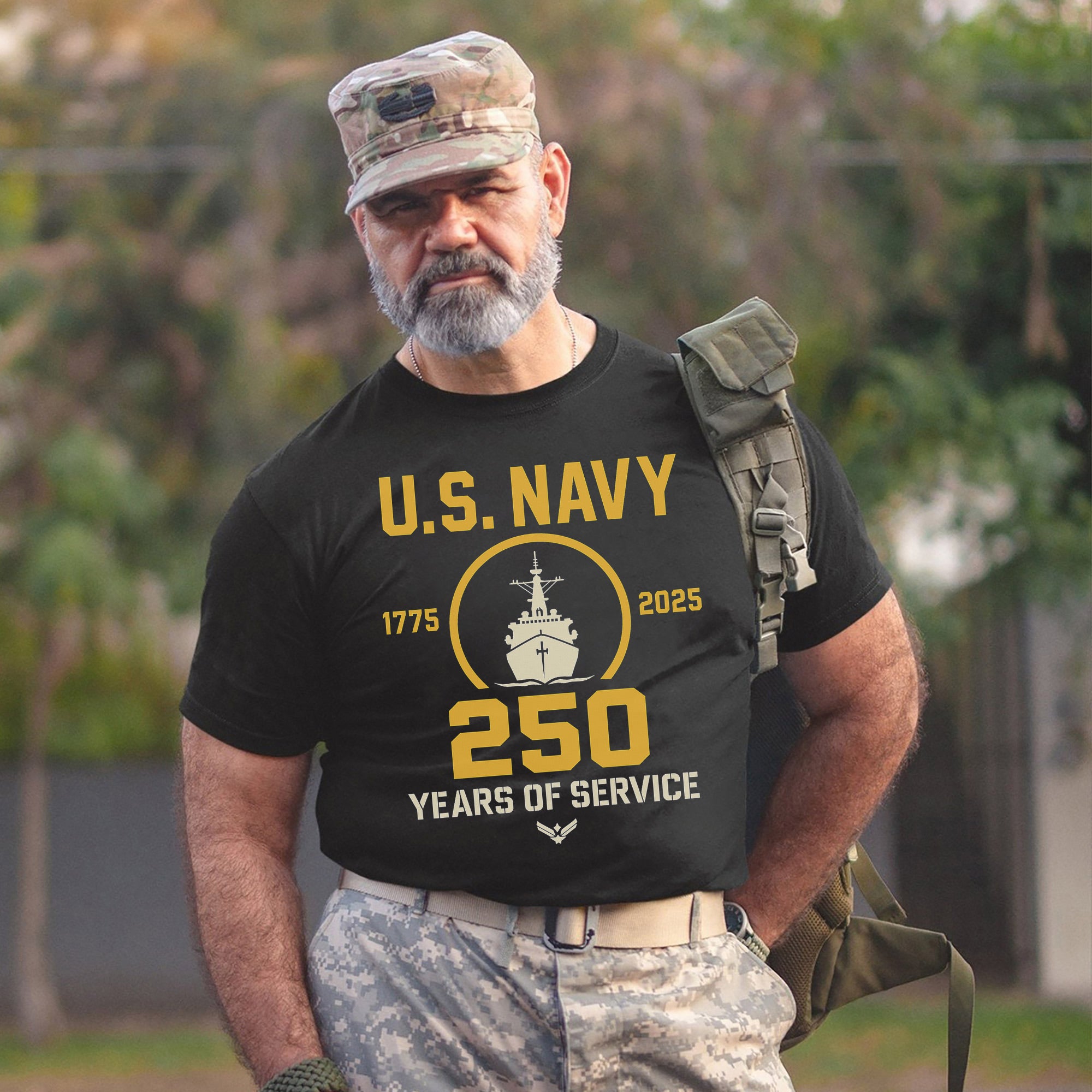 1775–2025 250 Years of Service US Military Veteran Patriotic Tribute Honoring Sacrifice T-Shirt