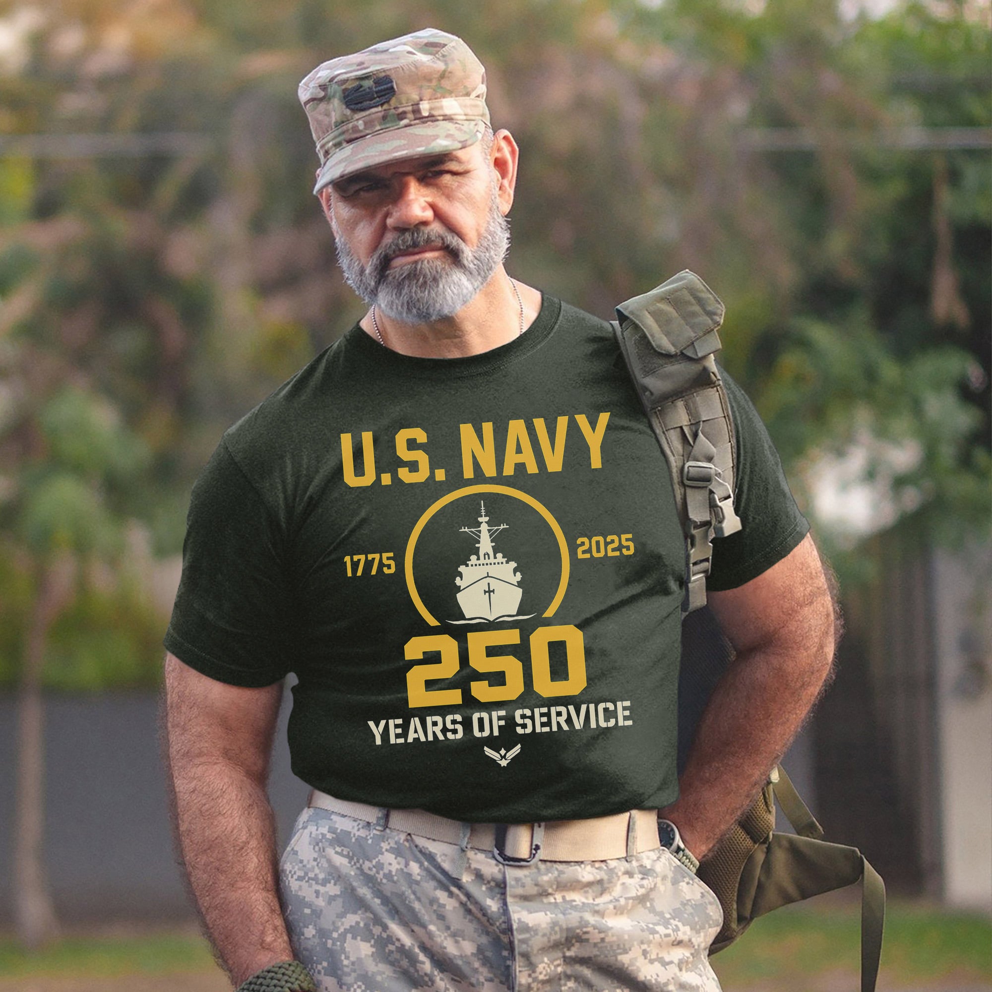 1775–2025 250 Years of Service US Military Veteran Patriotic Tribute Honoring Sacrifice T-Shirt