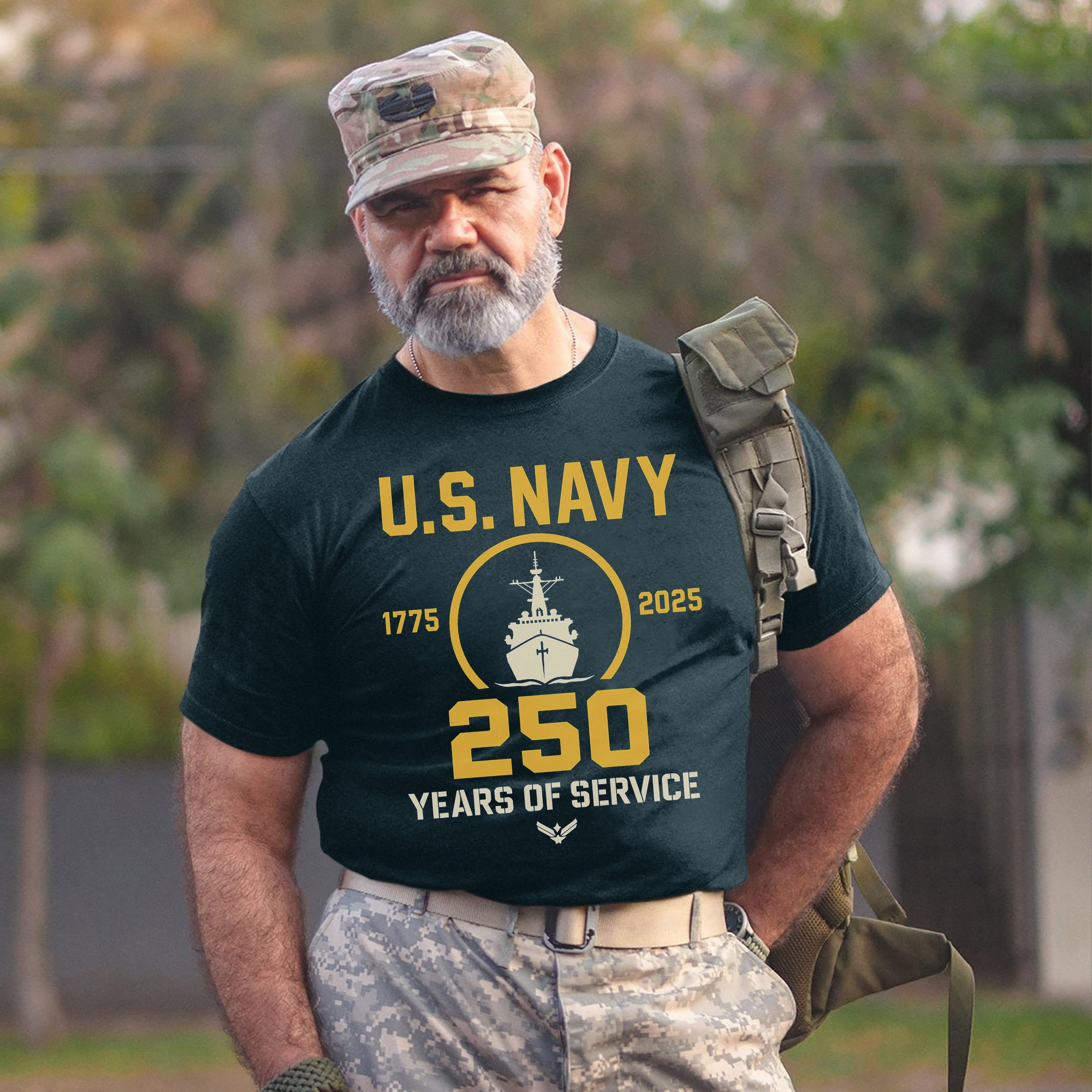 1775–2025 250 Years of Service US Military Veteran Patriotic Tribute Honoring Sacrifice T-Shirt