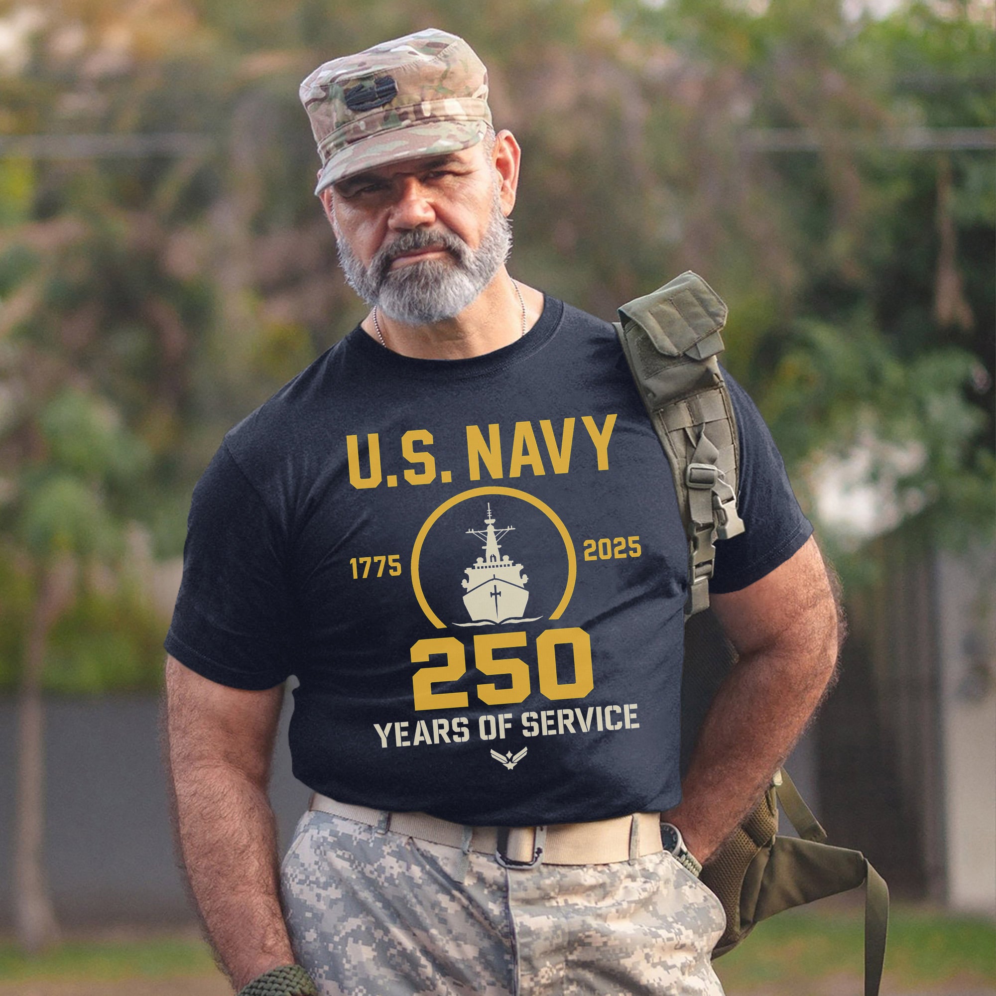 1775–2025 250 Years of Service US Military Veteran Patriotic Tribute Honoring Sacrifice T-Shirt