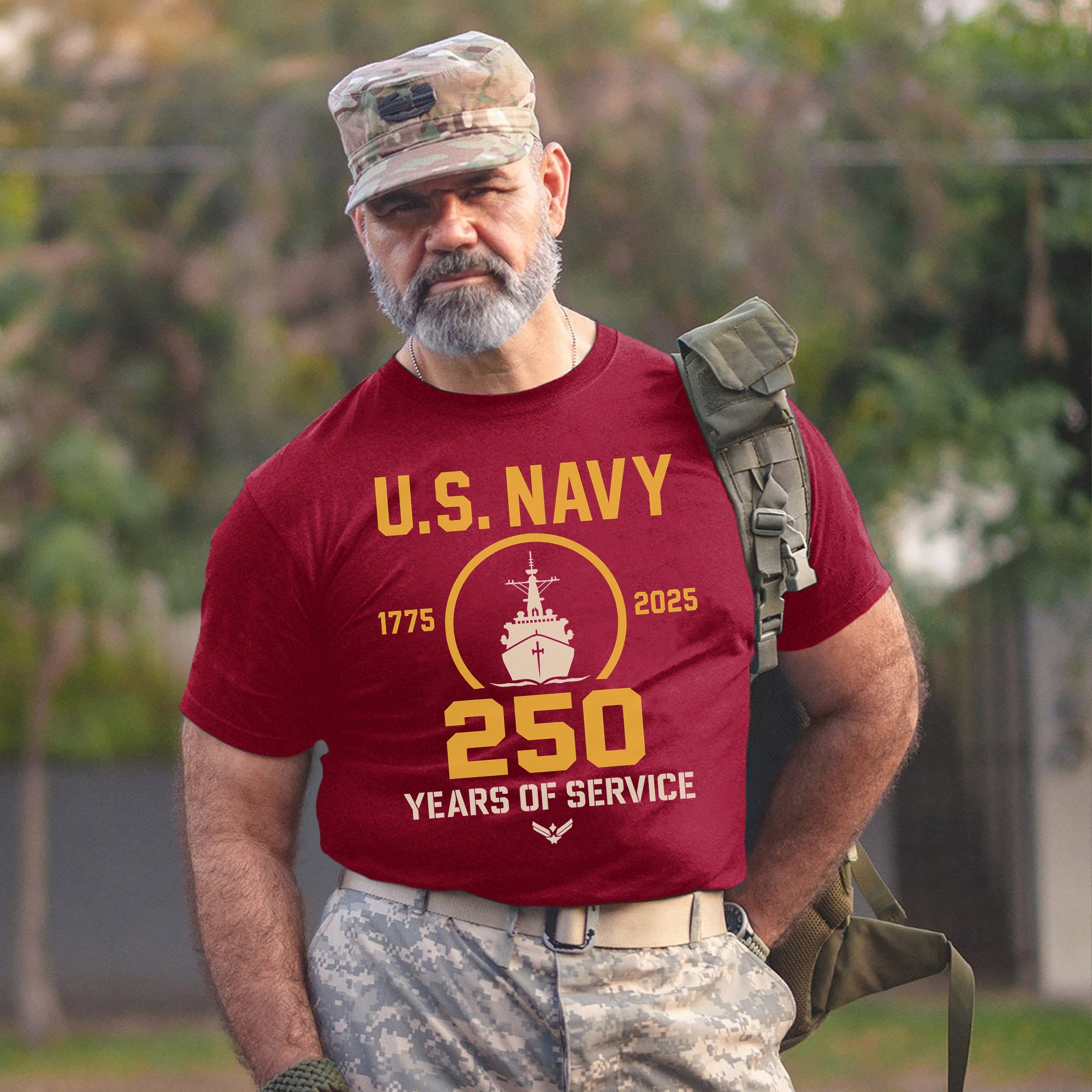 1775–2025 250 Years of Service US Military Veteran Patriotic Tribute Honoring Sacrifice T-Shirt
