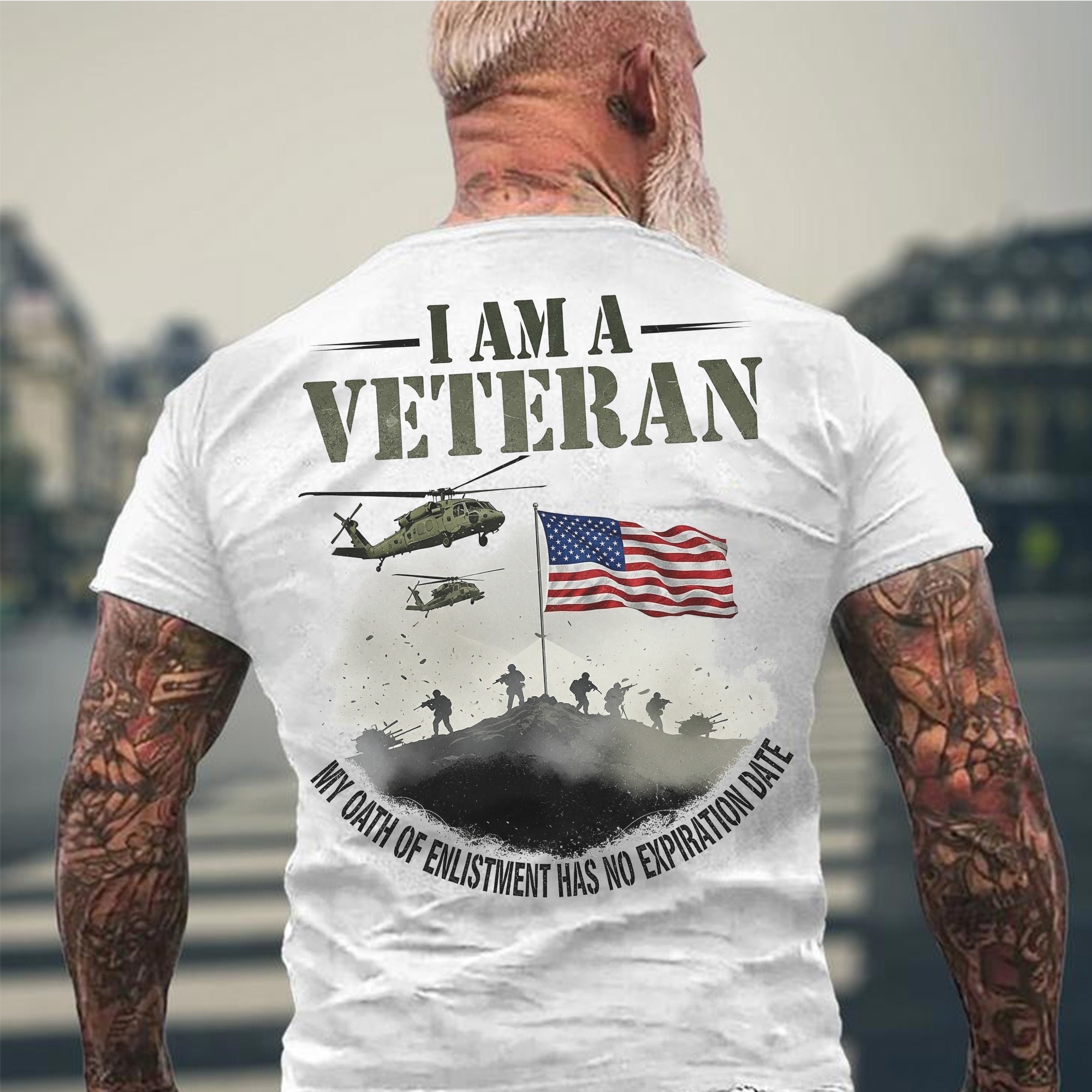 I Am a Veteran My Oath of Enlistment Has No Expiration Date US Military T-Shirt