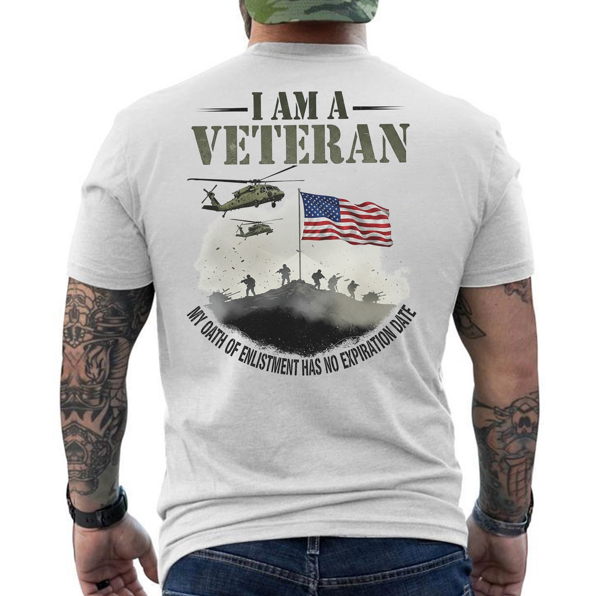 I Am a Veteran My Oath of Enlistment Has No Expiration Date US Military T-Shirt