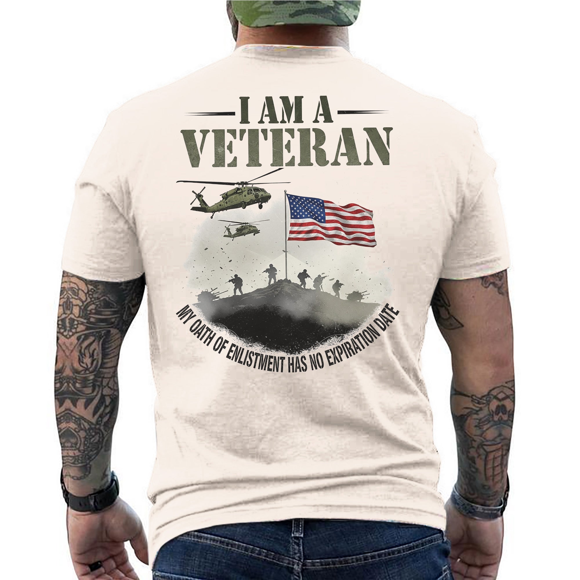 I Am a Veteran My Oath of Enlistment Has No Expiration Date US Military T-Shirt