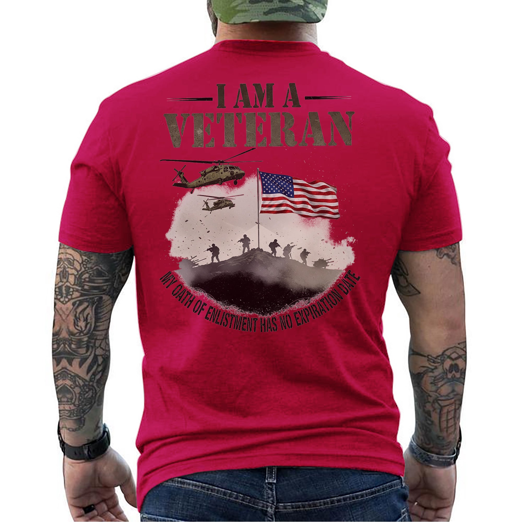 I Am a Veteran My Oath of Enlistment Has No Expiration Date US Military T-Shirt