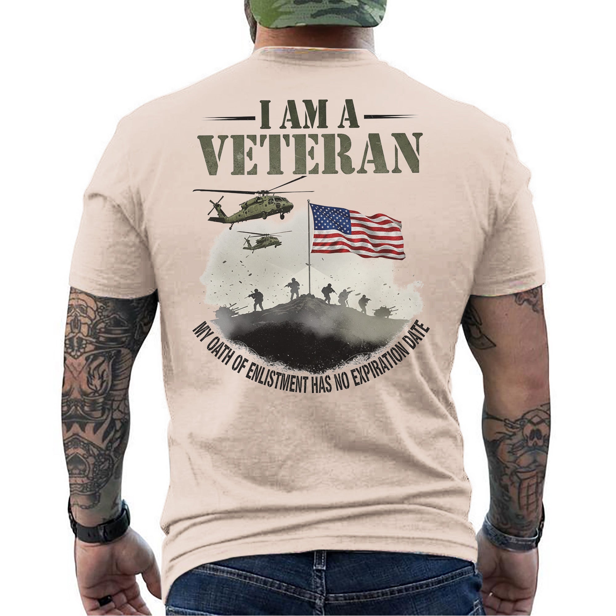 I Am a Veteran My Oath of Enlistment Has No Expiration Date US Military T-Shirt