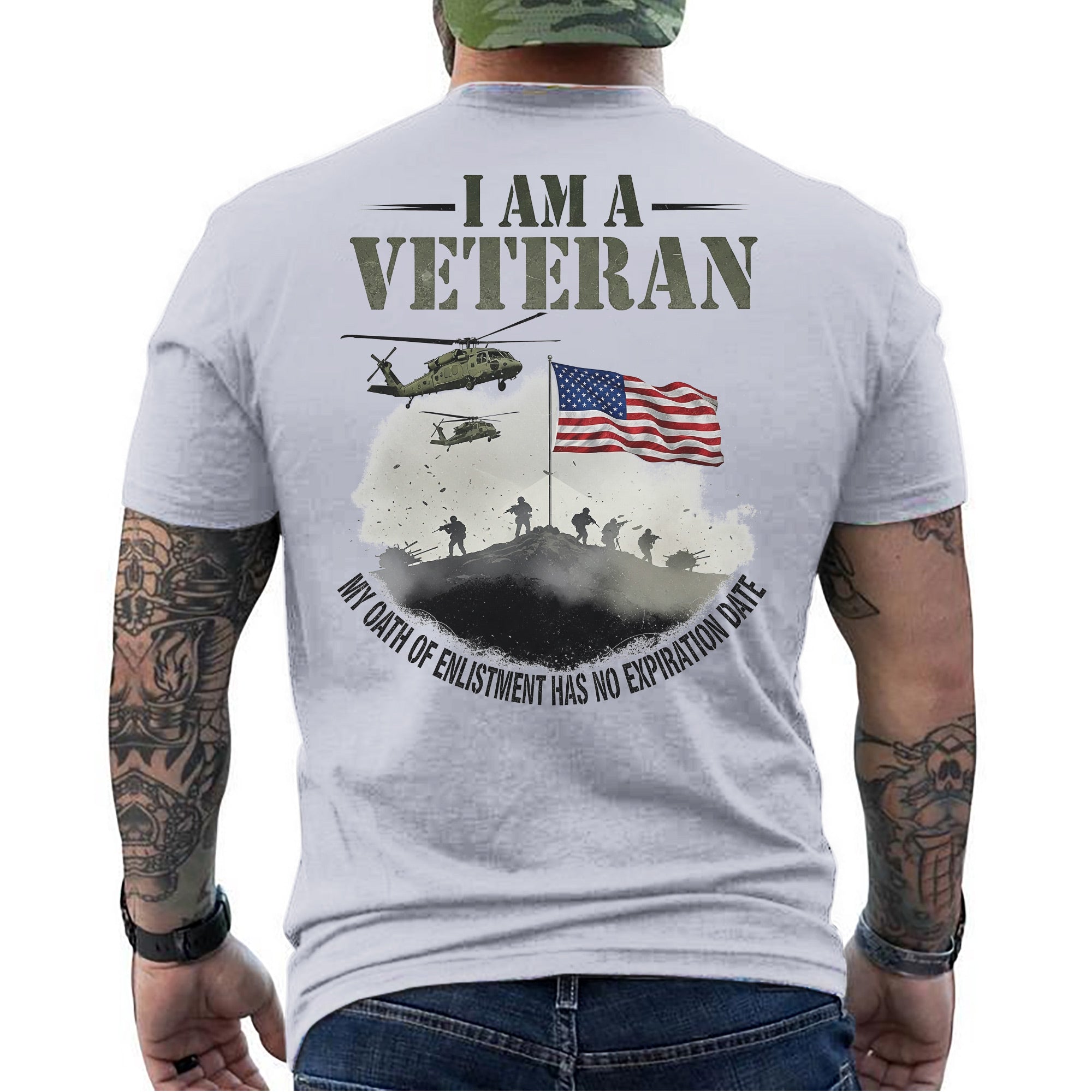 I Am a Veteran My Oath of Enlistment Has No Expiration Date US Military T-Shirt