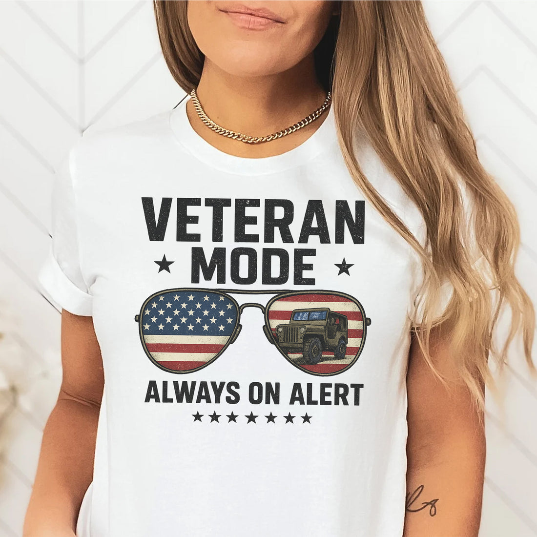 Veteran Mode Always on Alert US Military Patriotic Honor and Service Tribute T-Shirt