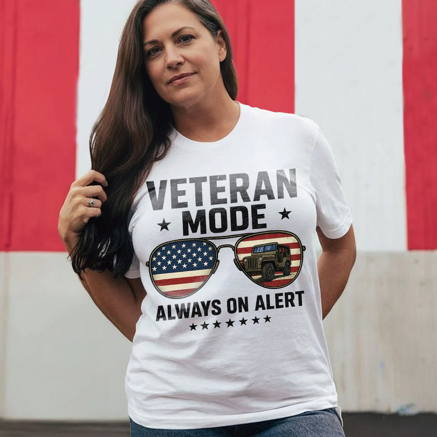 Veteran Mode Always on Alert US Military T-Shirt