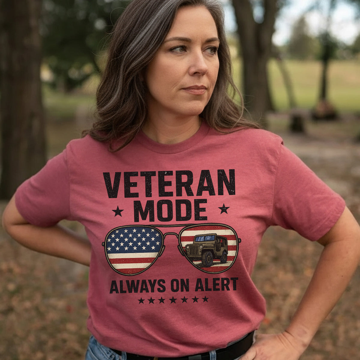 Veteran Mode Always on Alert US Military T-Shirt
