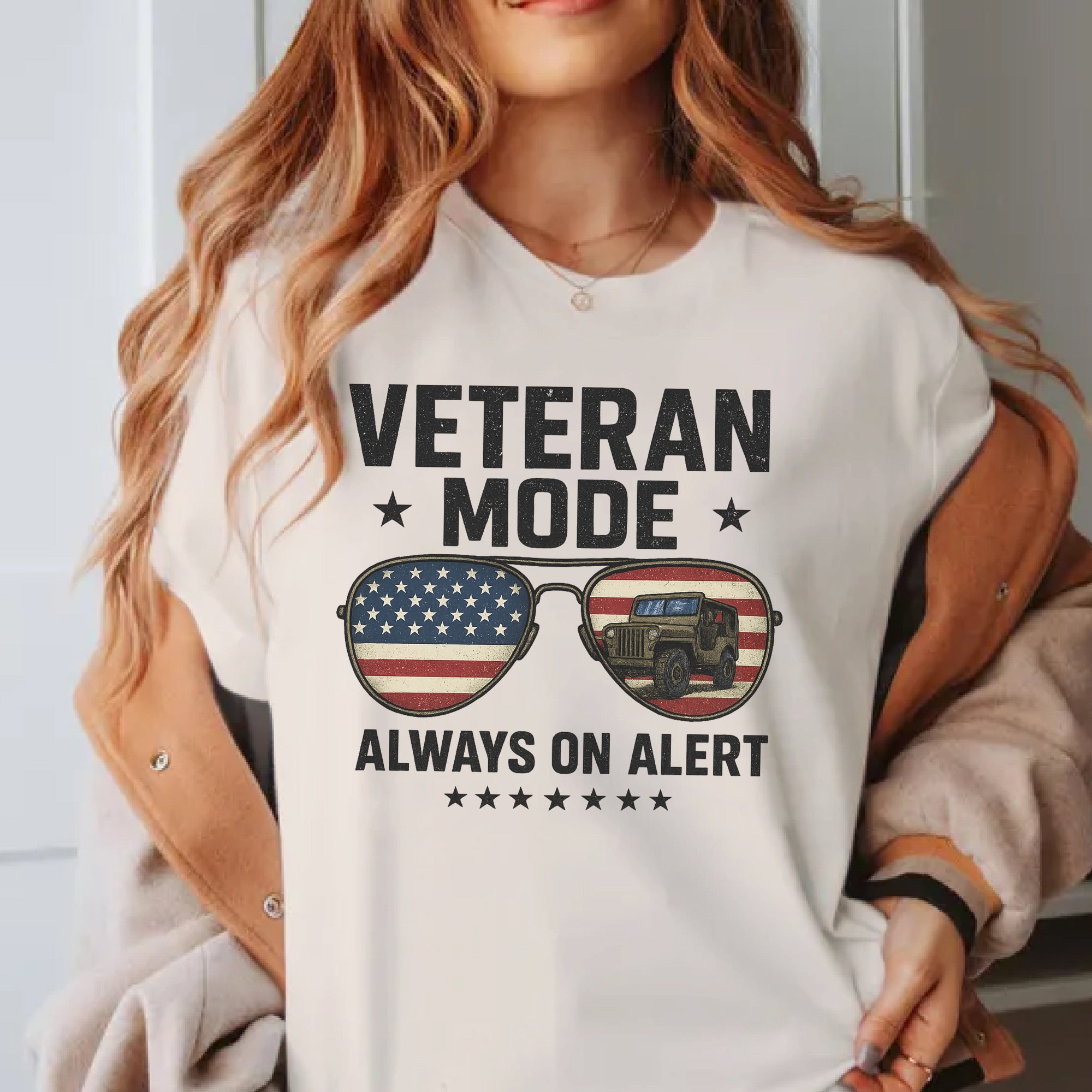 Veteran Mode Always on Alert US Military Patriotic Honor and Service Tribute T-Shirt