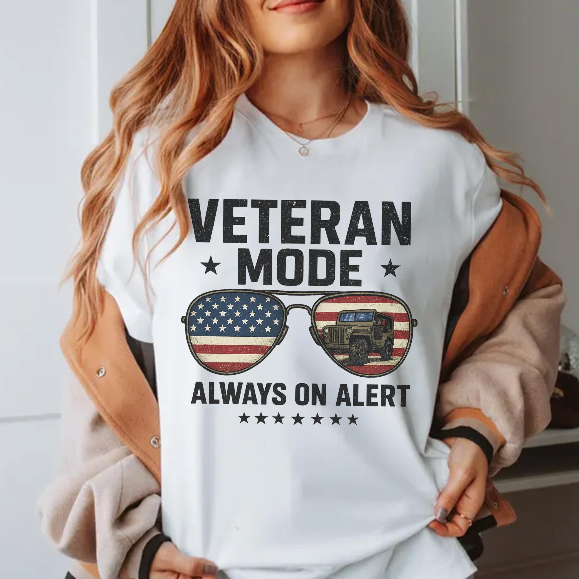 Veteran Mode Always on Alert US Military Patriotic Honor and Service Tribute T-Shirt