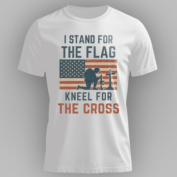 Stand for the Flag Kneel for the Cross US T-Shirt