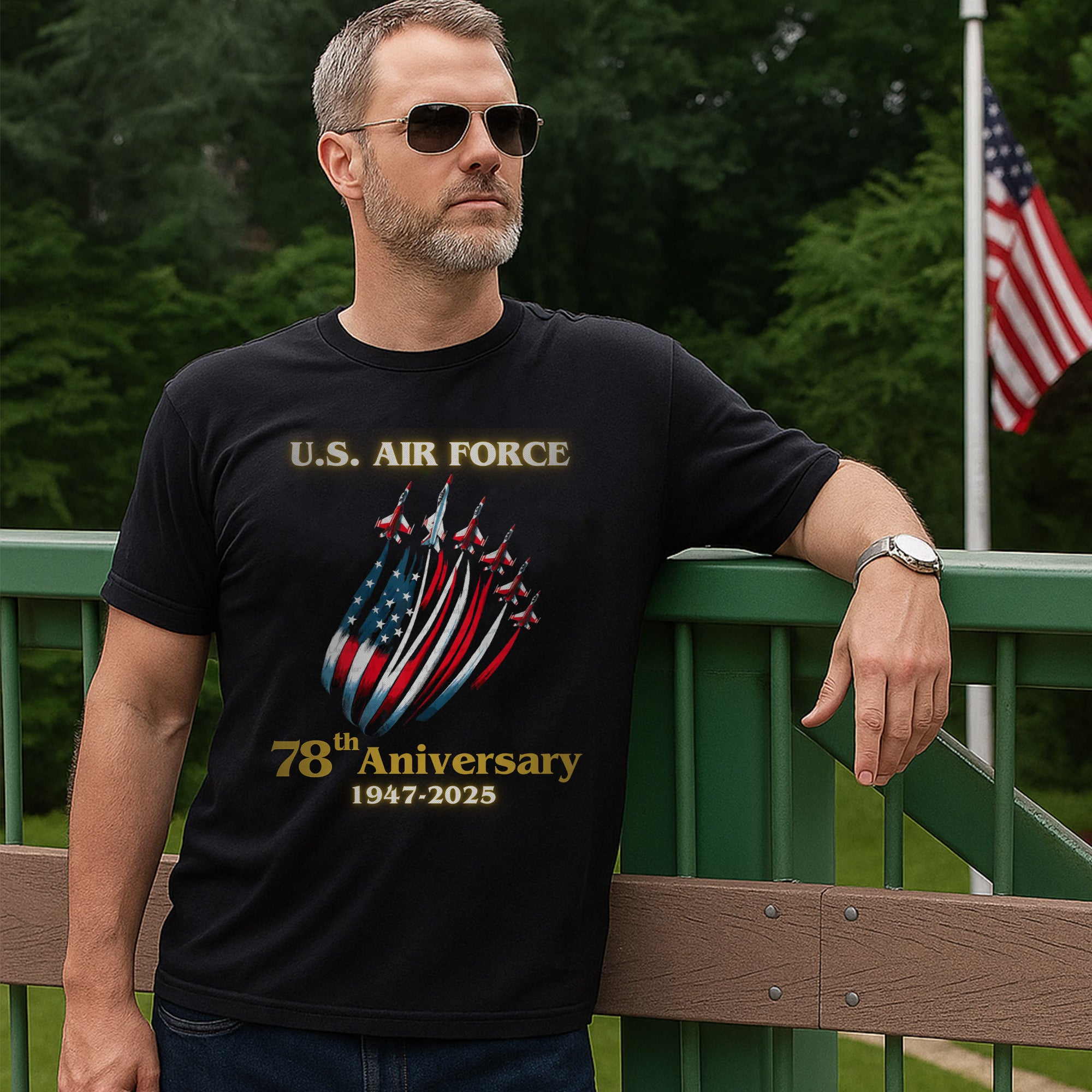 US Air Force 78th Anniversary 1947–2025 Military Veteran Patriotic Tribute T-Shirt