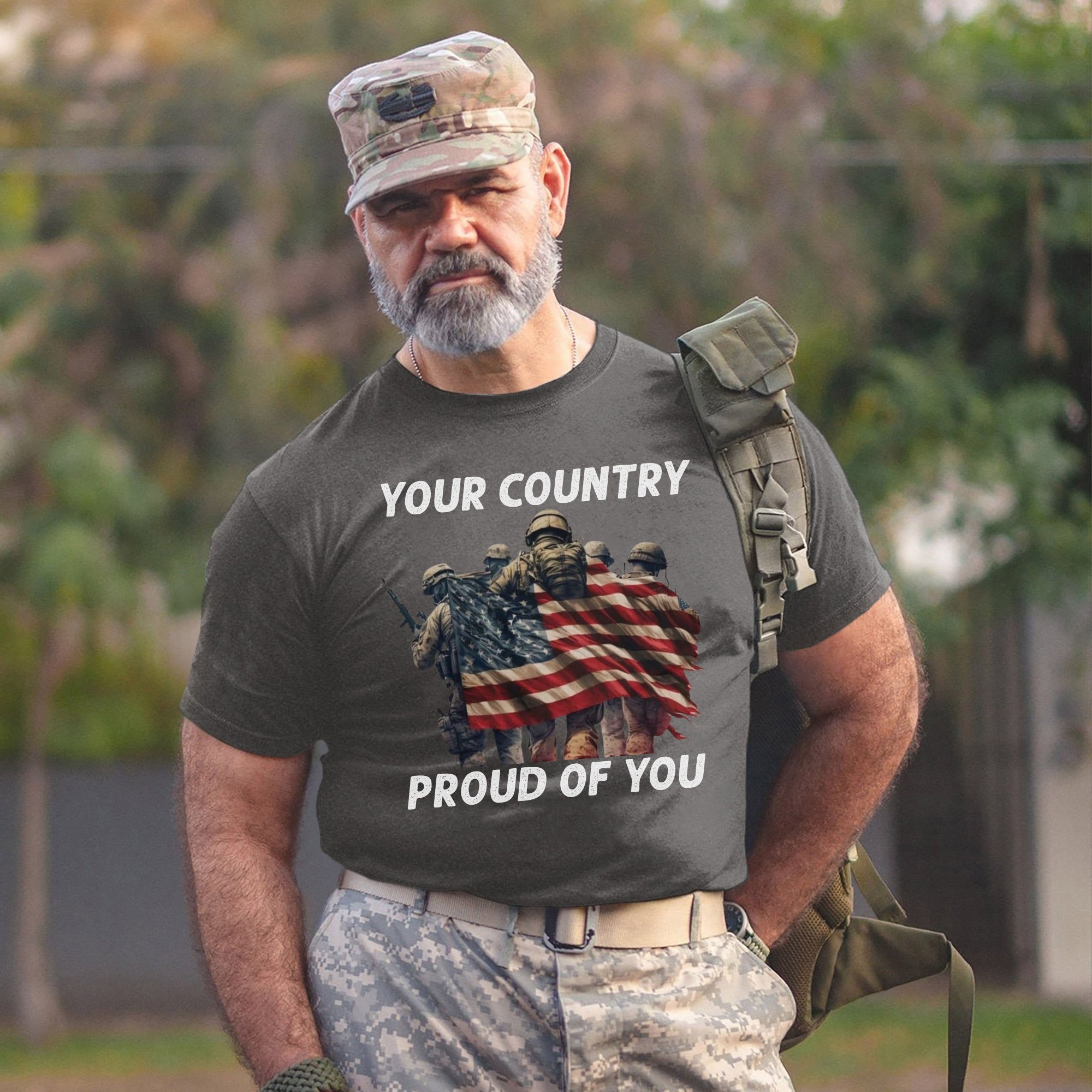 Your Country Proud of You US Military Veteran Patriotic Honor and Service Tribute T-Shirt