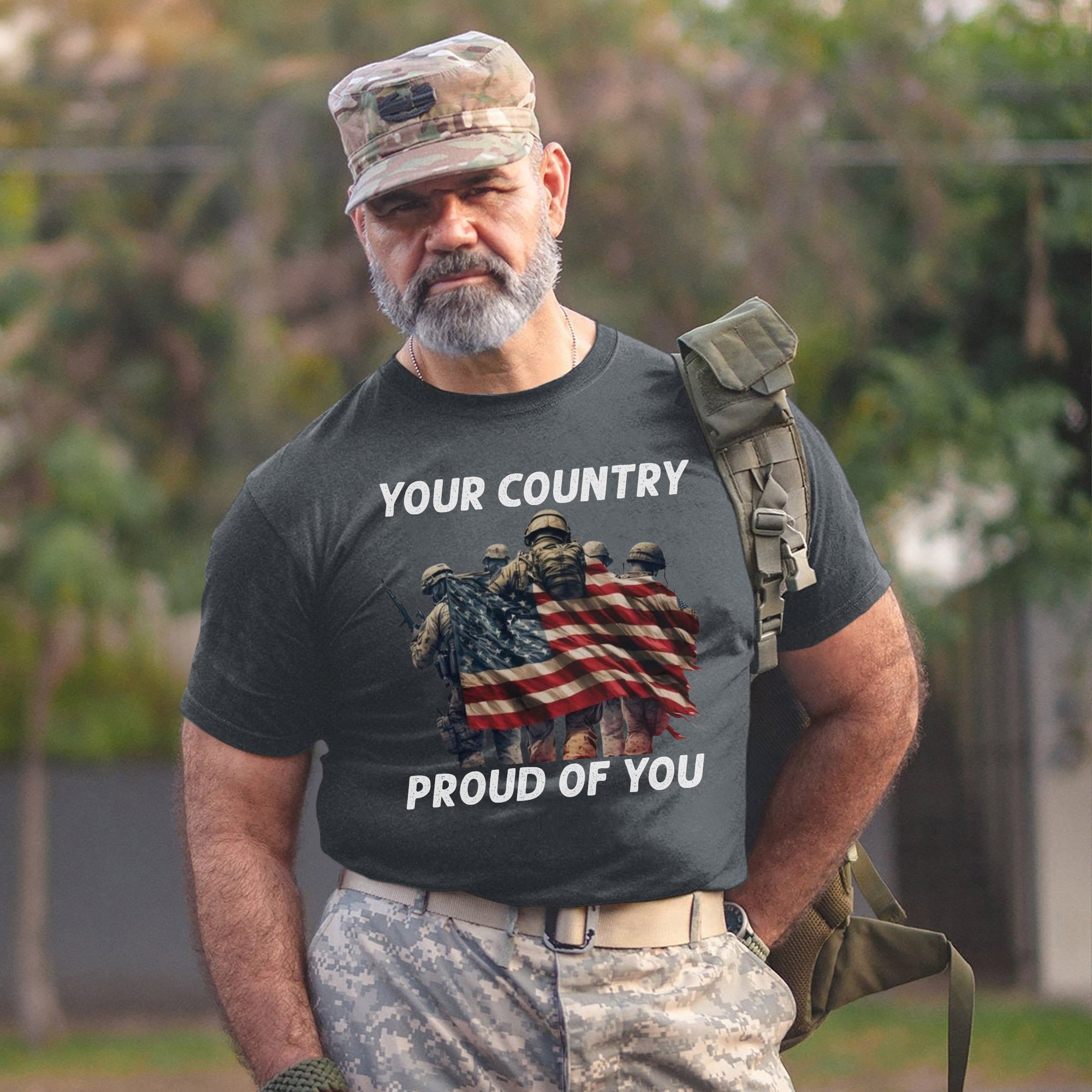 Your Country Proud of You US Military Veteran Patriotic Honor and Service Tribute T-Shirt