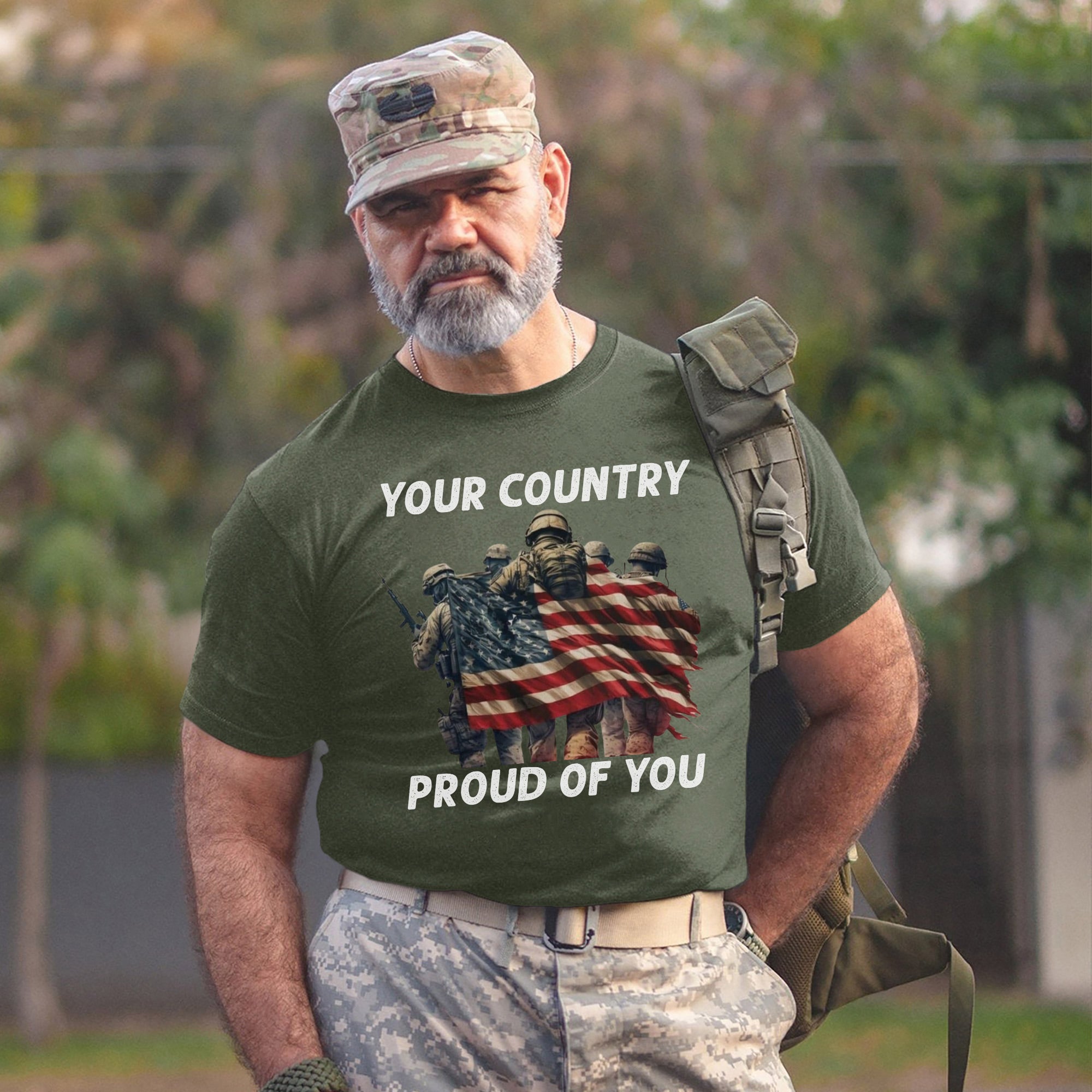 Your Country Proud of You US Military Veteran Patriotic Honor and Service Tribute T-Shirt