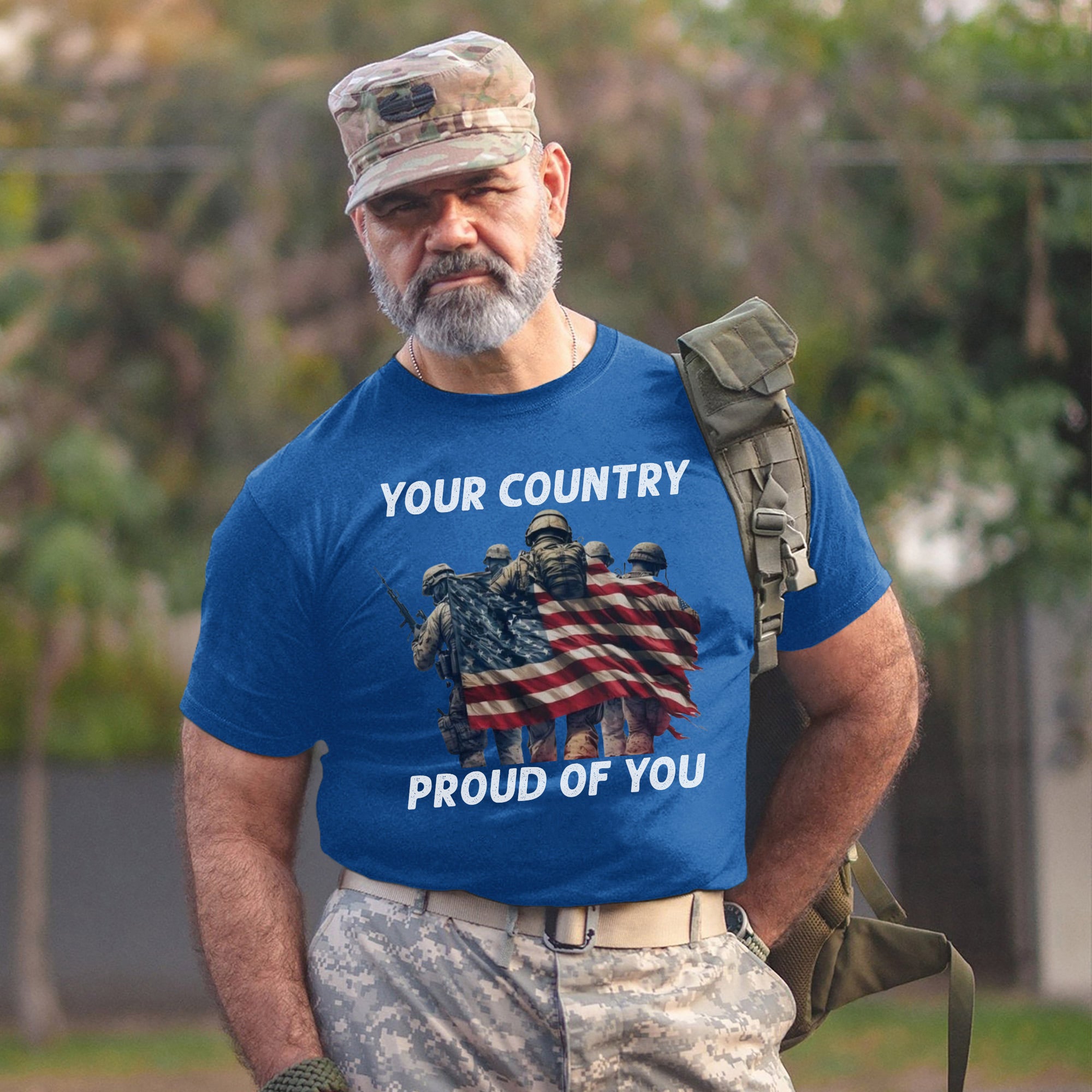 Your Country Proud of You US Military Veteran Patriotic Honor and Service Tribute T-Shirt