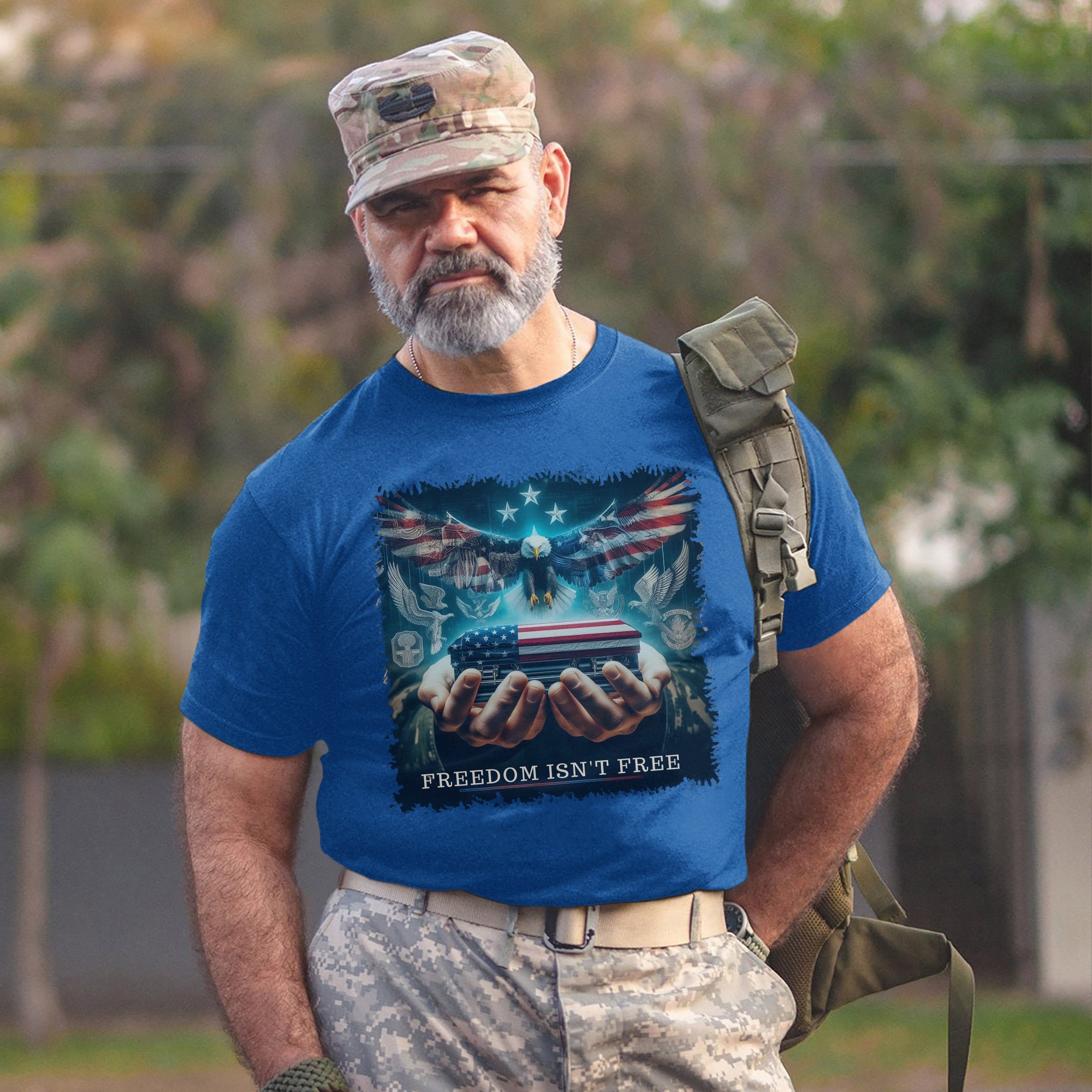 Freedom Isn’t Free US Military Veteran Patriotic Tribute Honoring Service and Sacrifice T-Shirt