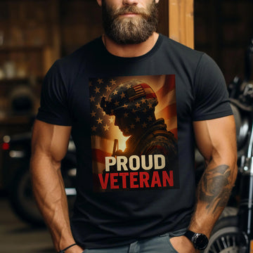 Proud Veteran US Military Service Honor and Patriotic Pride T-Shirt