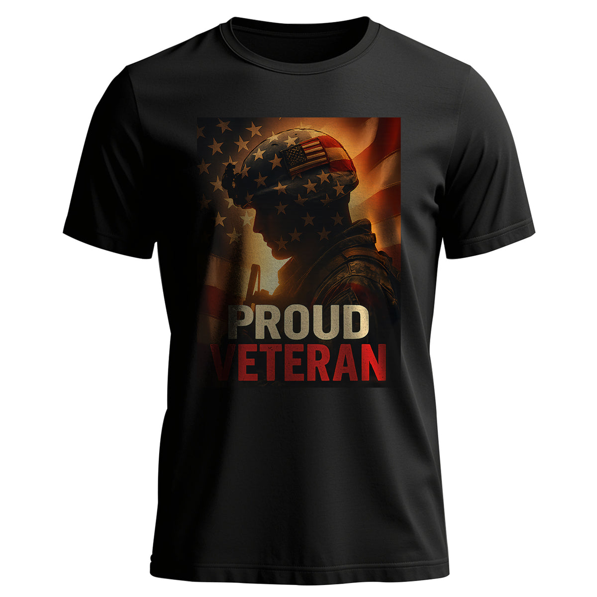 Proud Veteran US Military Service Honor T-Shirt Main image