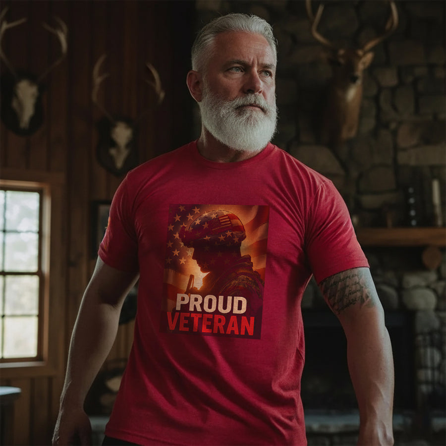 Proud Veteran US Military Service Honor and Patriotic Pride T-Shirt