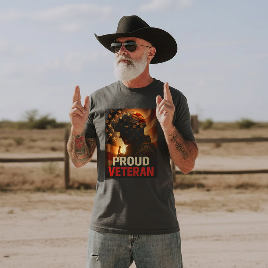 Proud Veteran US Military Service Honor and Patriotic Pride T-Shirt