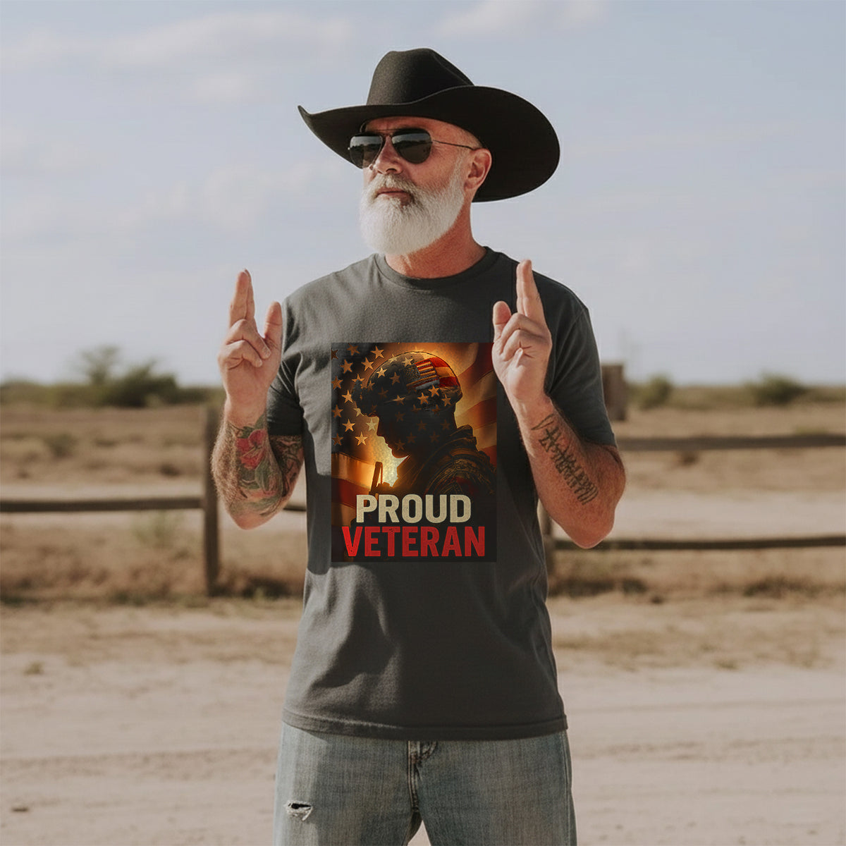 Proud Veteran US Military Service Honor and Patriotic Pride T-Shirt