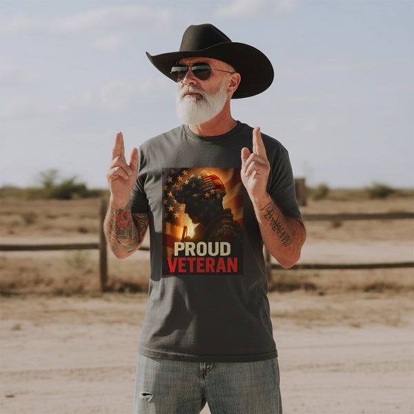 Proud Veteran US Military Service Honor and Patriotic Pride T-Shirt