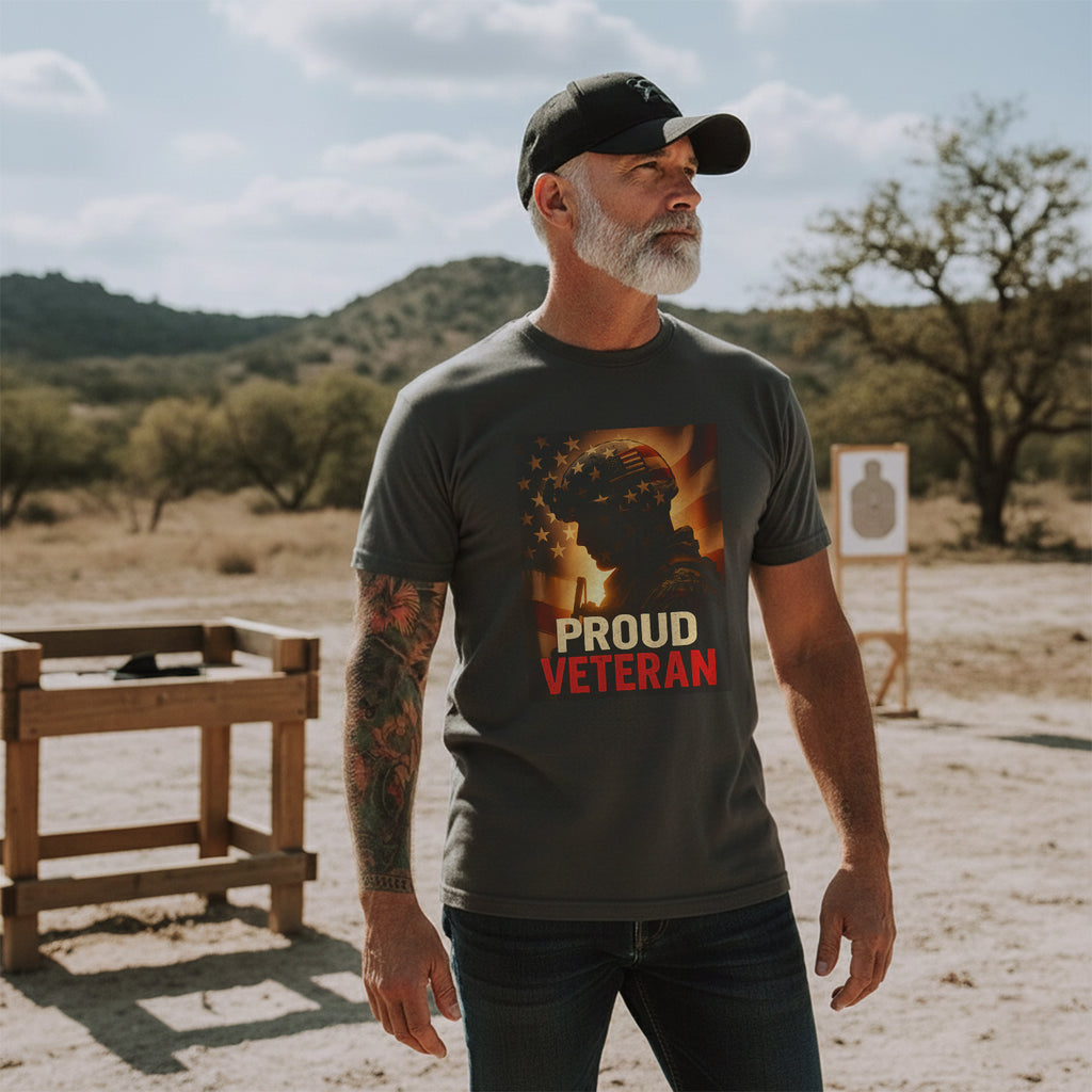 Proud Veteran US Military Service Honor and Patriotic Pride T-Shirt