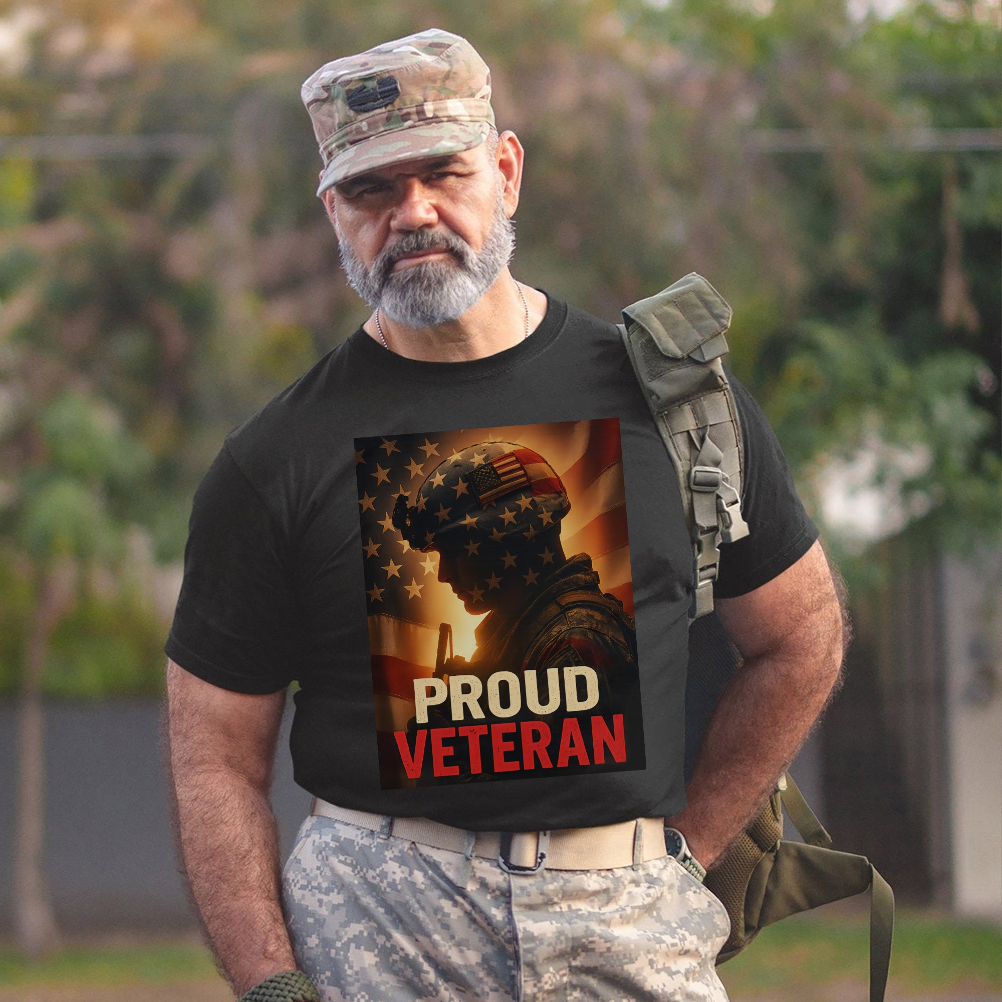Proud Veteran US Military Service Honor and Patriotic Pride T-Shirt