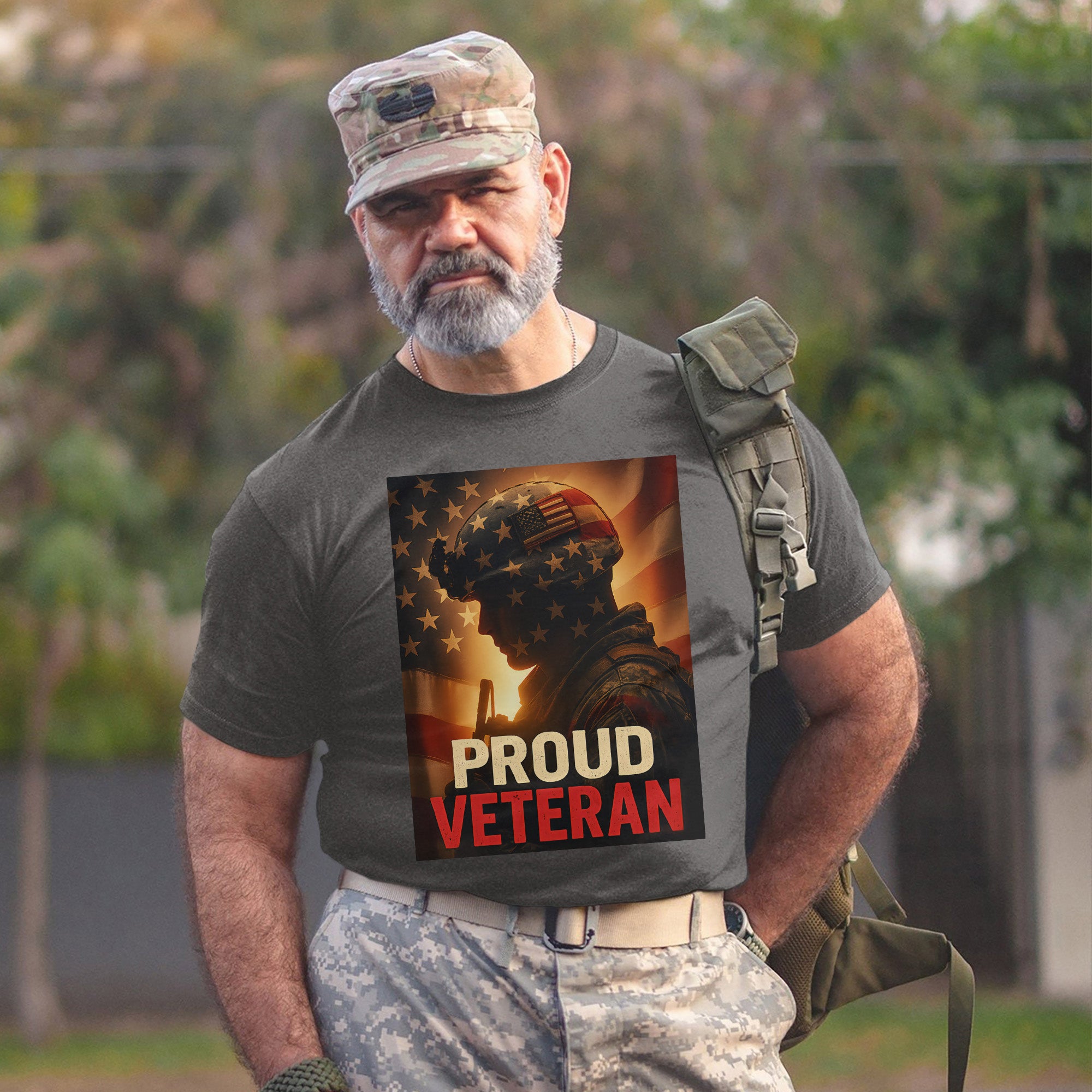 Proud Veteran US Military Service Honor and Patriotic Pride T-Shirt