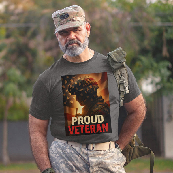 Proud Veteran US Military Service Honor and Patriotic Pride T-Shirt