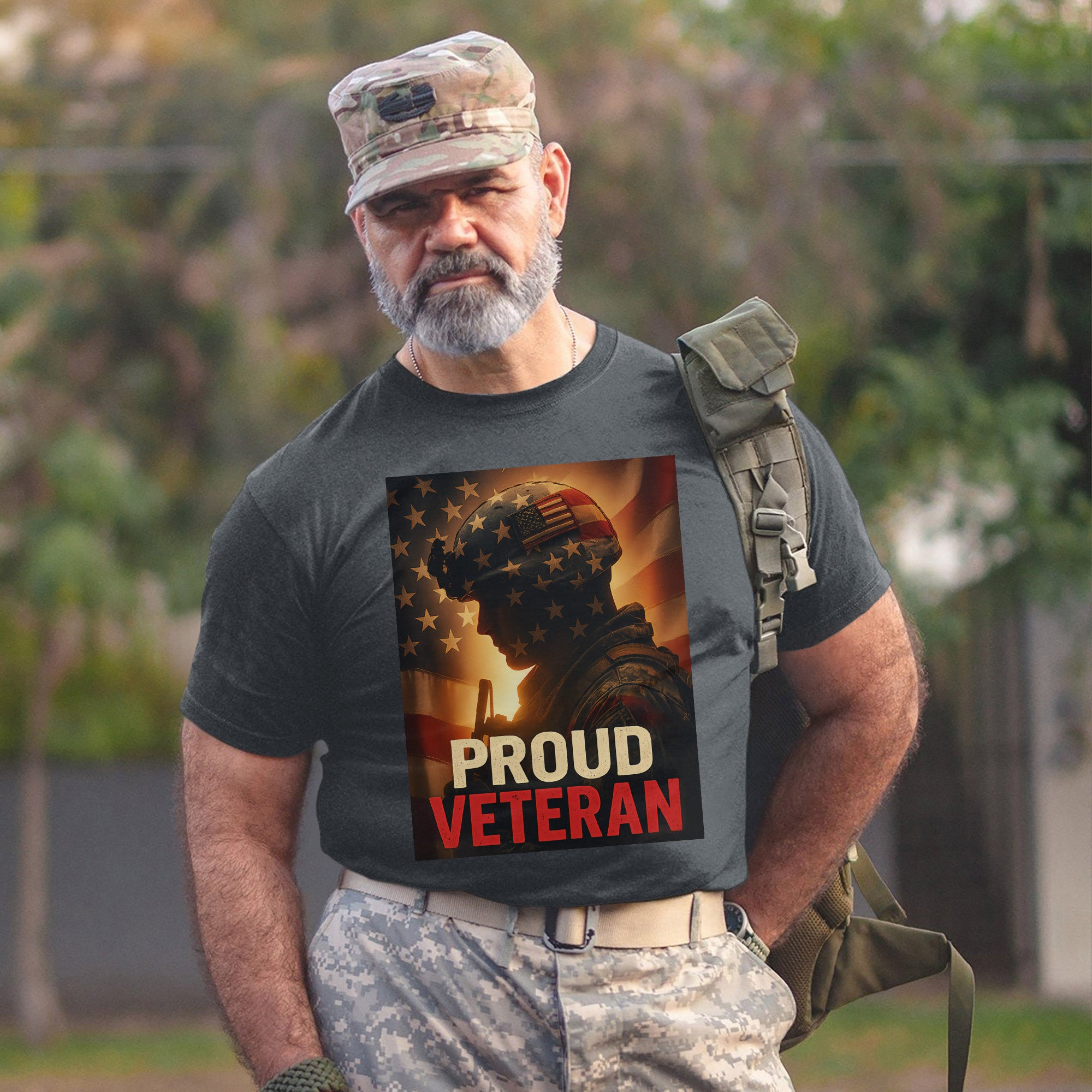 Proud Veteran US Military Service Honor and Patriotic Pride T-Shirt