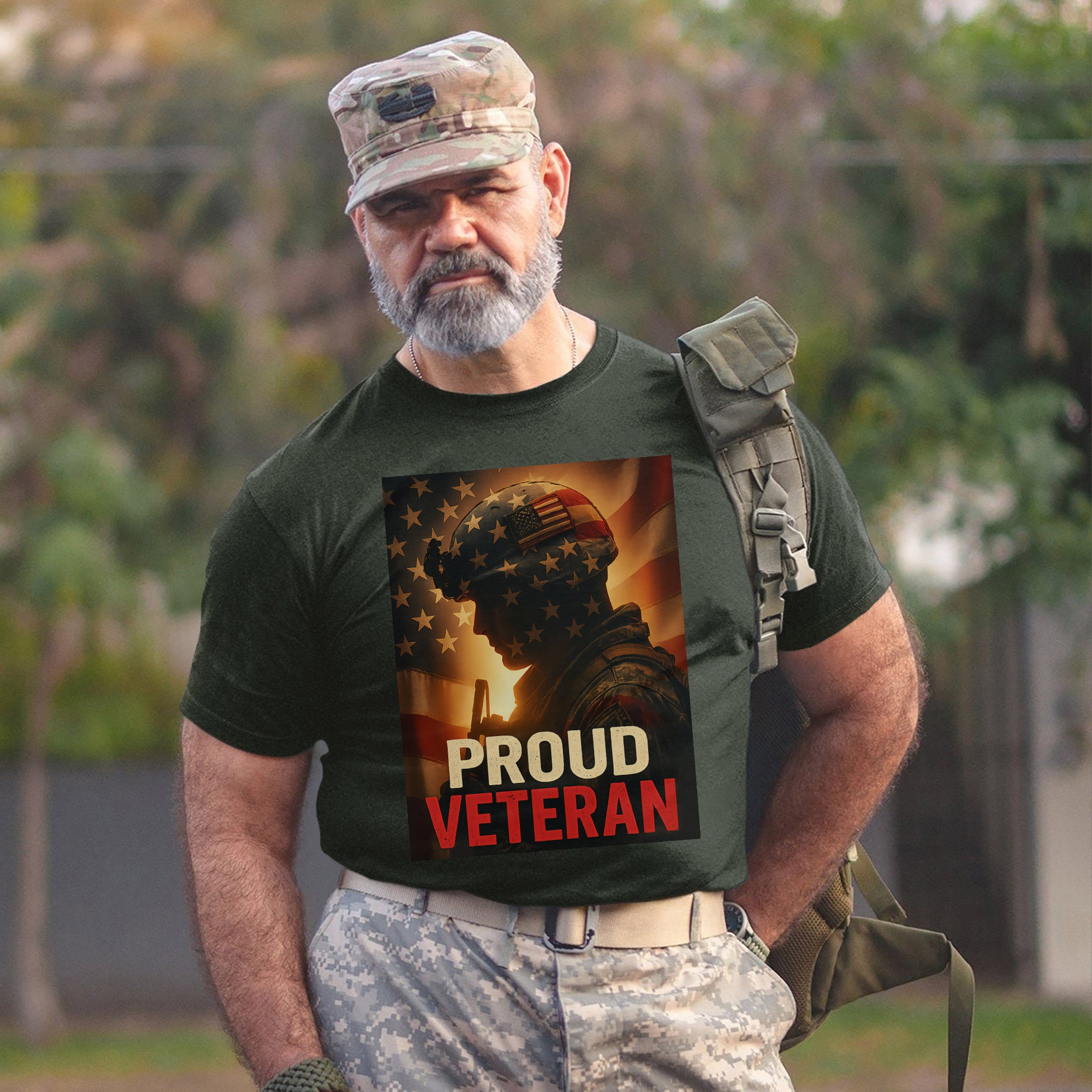Proud Veteran US Military Service Honor and Patriotic Pride T-Shirt