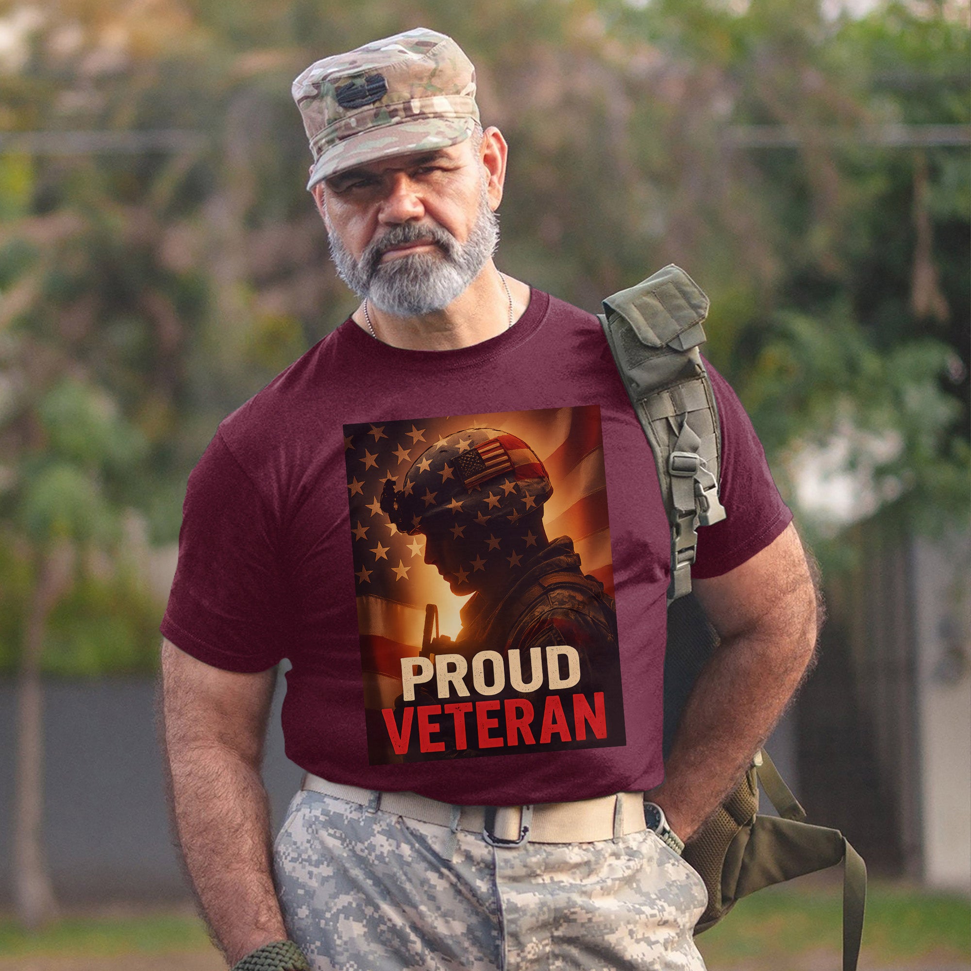 Proud Veteran US Military Service Honor and Patriotic Pride T-Shirt