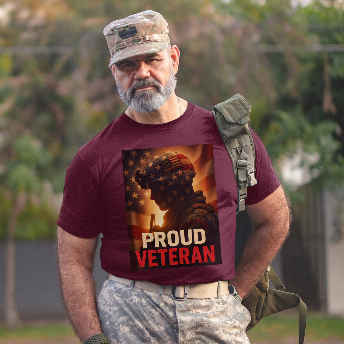 Proud Veteran US Military Service Honor and Patriotic Pride T-Shirt