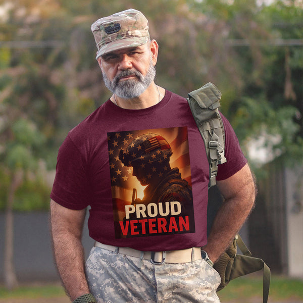 Proud Veteran US Military Service Honor and Patriotic Pride T-Shirt