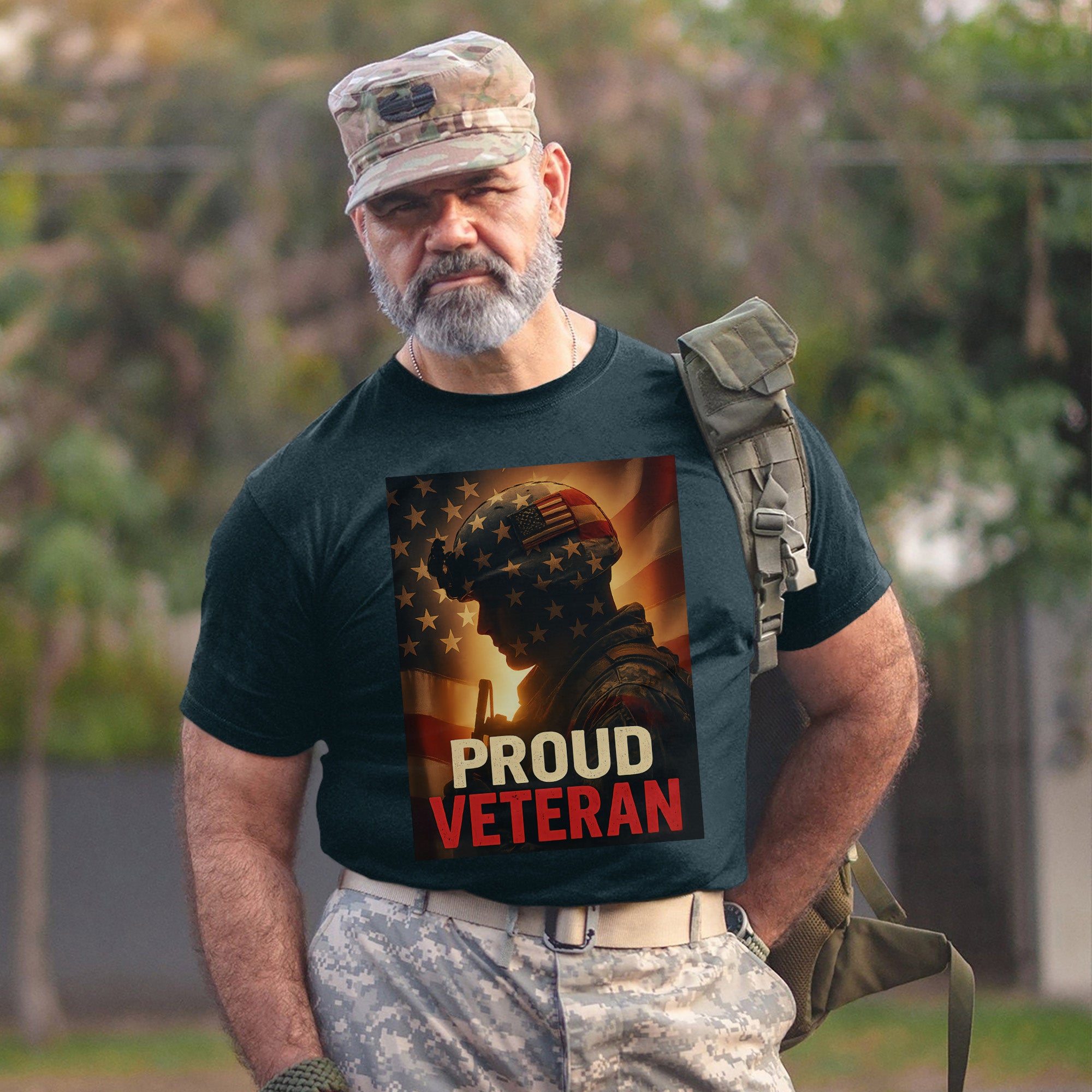 Proud Veteran US Military Service Honor and Patriotic Pride T-Shirt