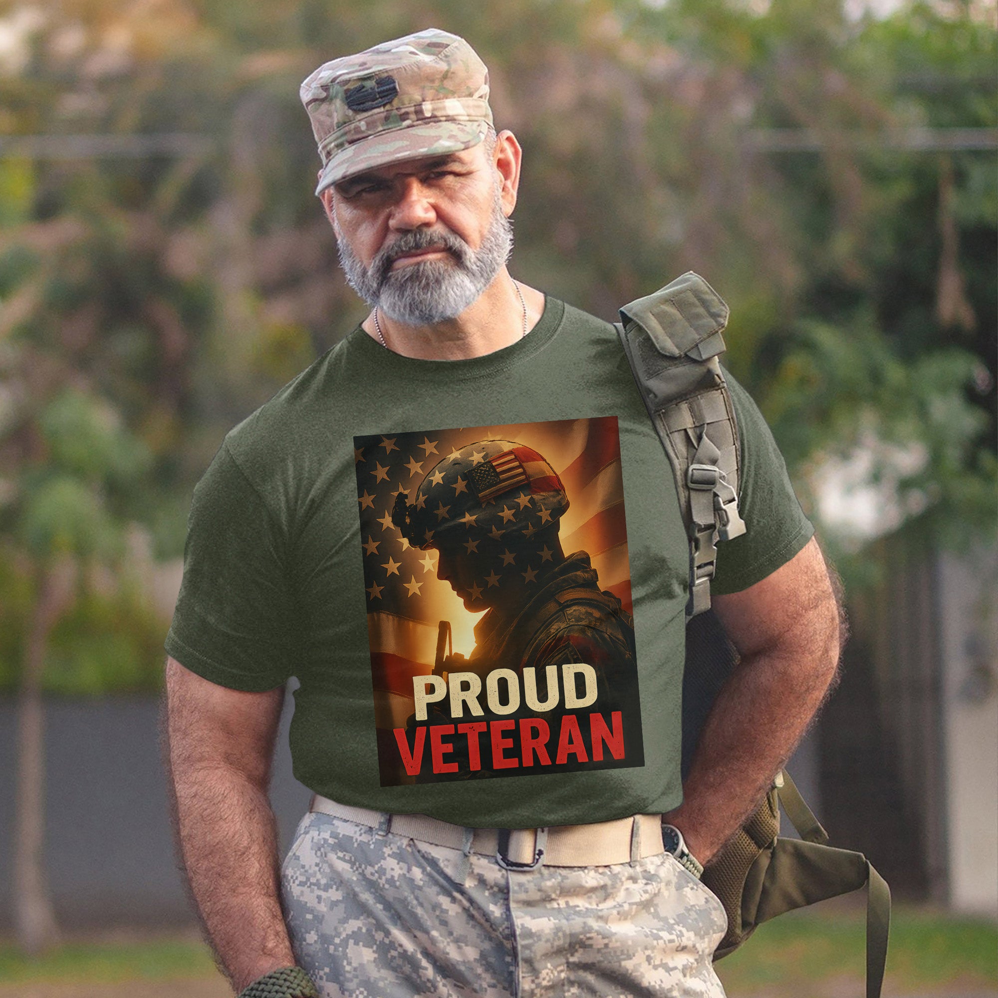 Proud Veteran US Military Service Honor and Patriotic Pride T-Shirt