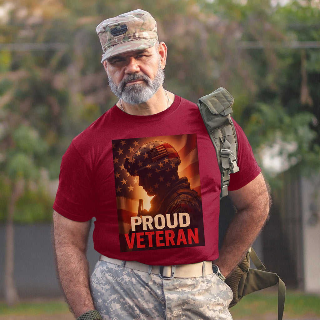Proud Veteran US Military Service Honor and Patriotic Pride T-Shirt