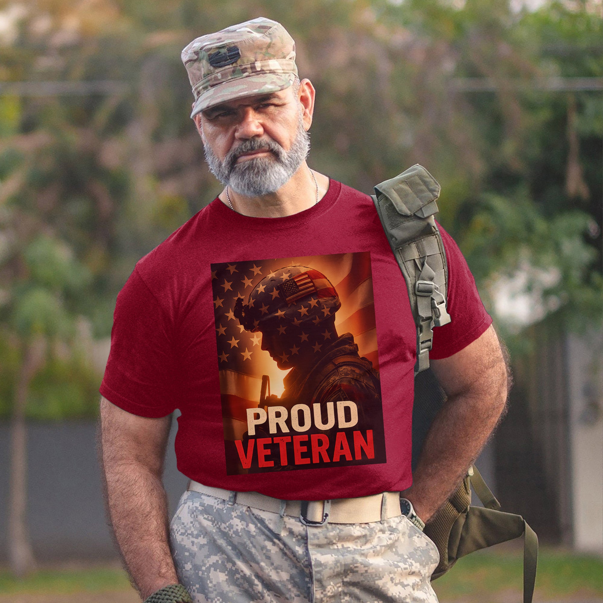 Proud Veteran US Military Service Honor and Patriotic Pride T-Shirt
