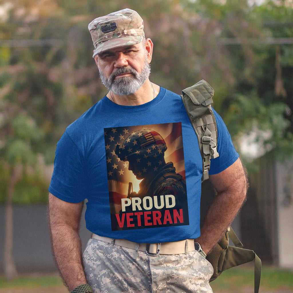 Proud Veteran US Military Service Honor and Patriotic Pride T-Shirt